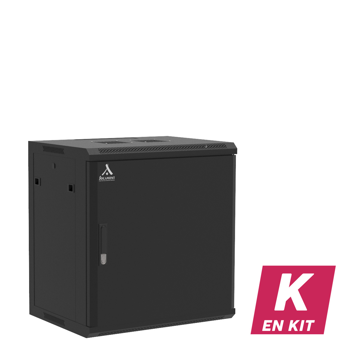 Socamont - Coffret Réseau Ligne 100 - 19'' - 12U - H635xL600xP450 - En kit - Porte Pleine (réf. 11264KSP) - photo 1