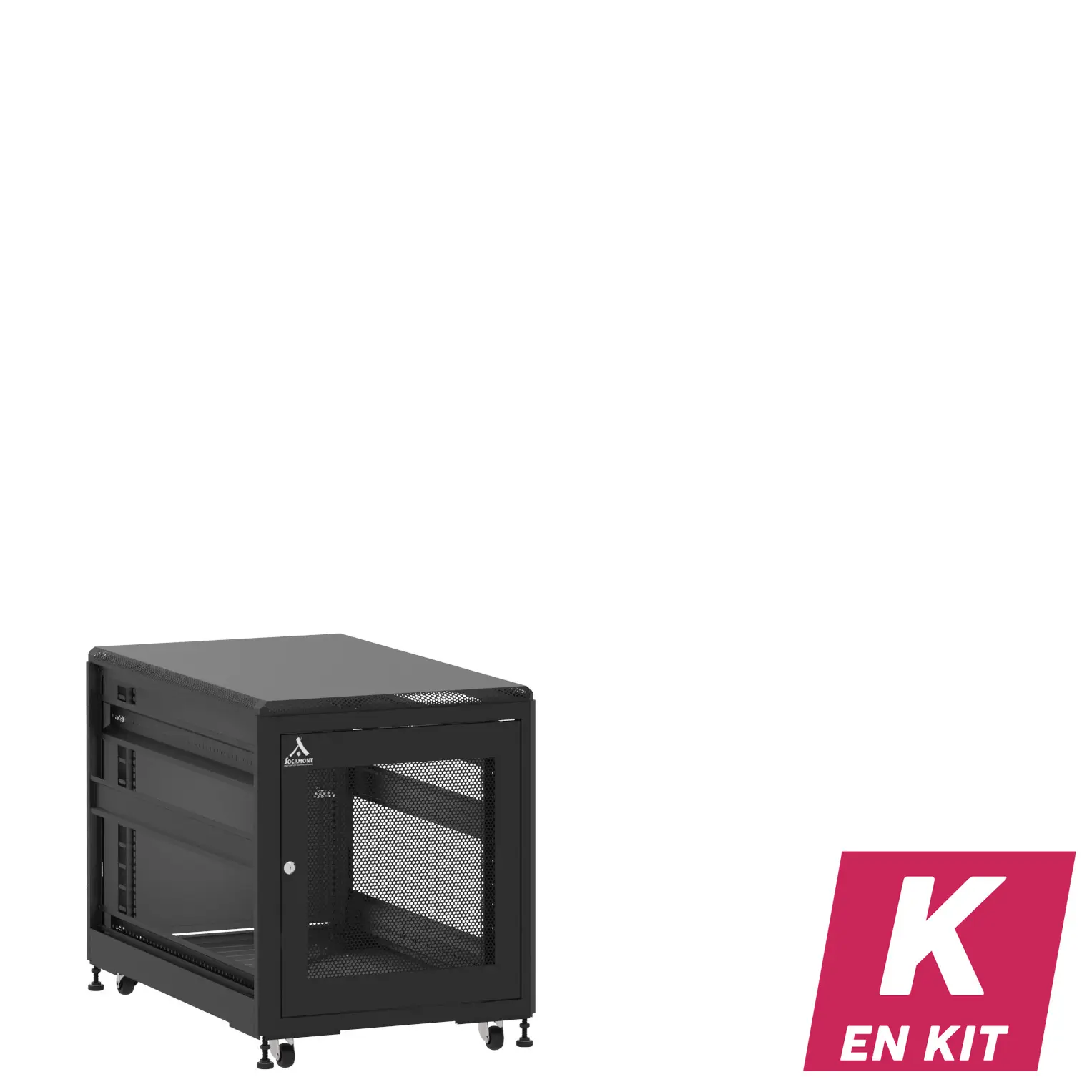 Socamont - Baie serveur Ligne 500 - 19" - 12U - H740xL600xP1000 - Noir - En Kit - SA/SP/ZL (réf. 512610KSASPZL)
