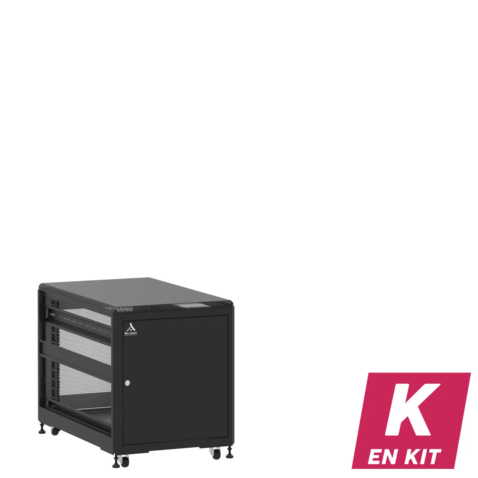Socamont - Baie serveur Ligne 500 - 19" - 12U - H740xL600xP1000 - Noir - En Kit - SP/SA/ZL (réf. 512610KSPSAZL)
