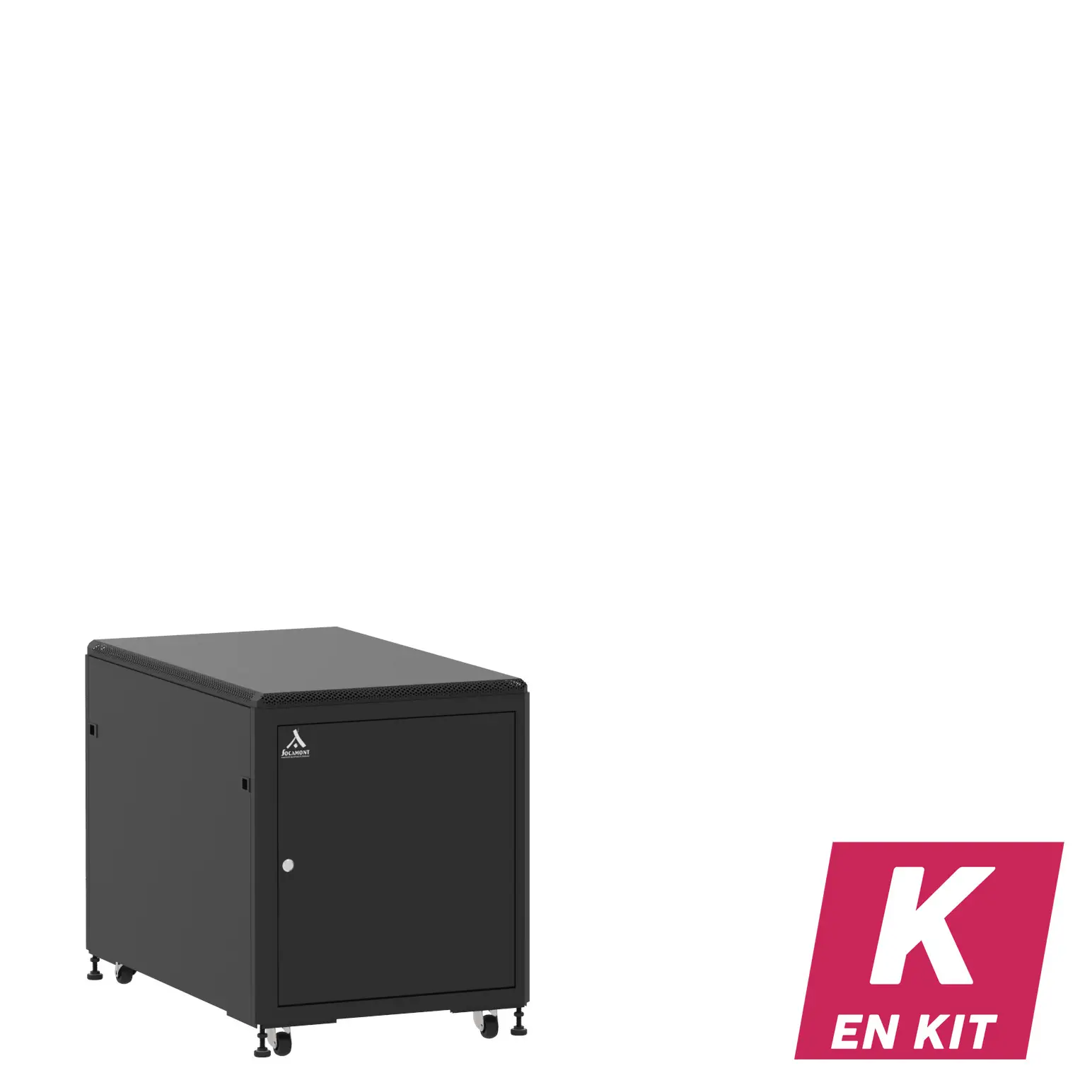 Socamont - Baie serveur Ligne 500 - 19" - 12U - H740xL600xP1000 - Noir - En Kit - SP/SV/PL (réf. 512610KSPSVPL)