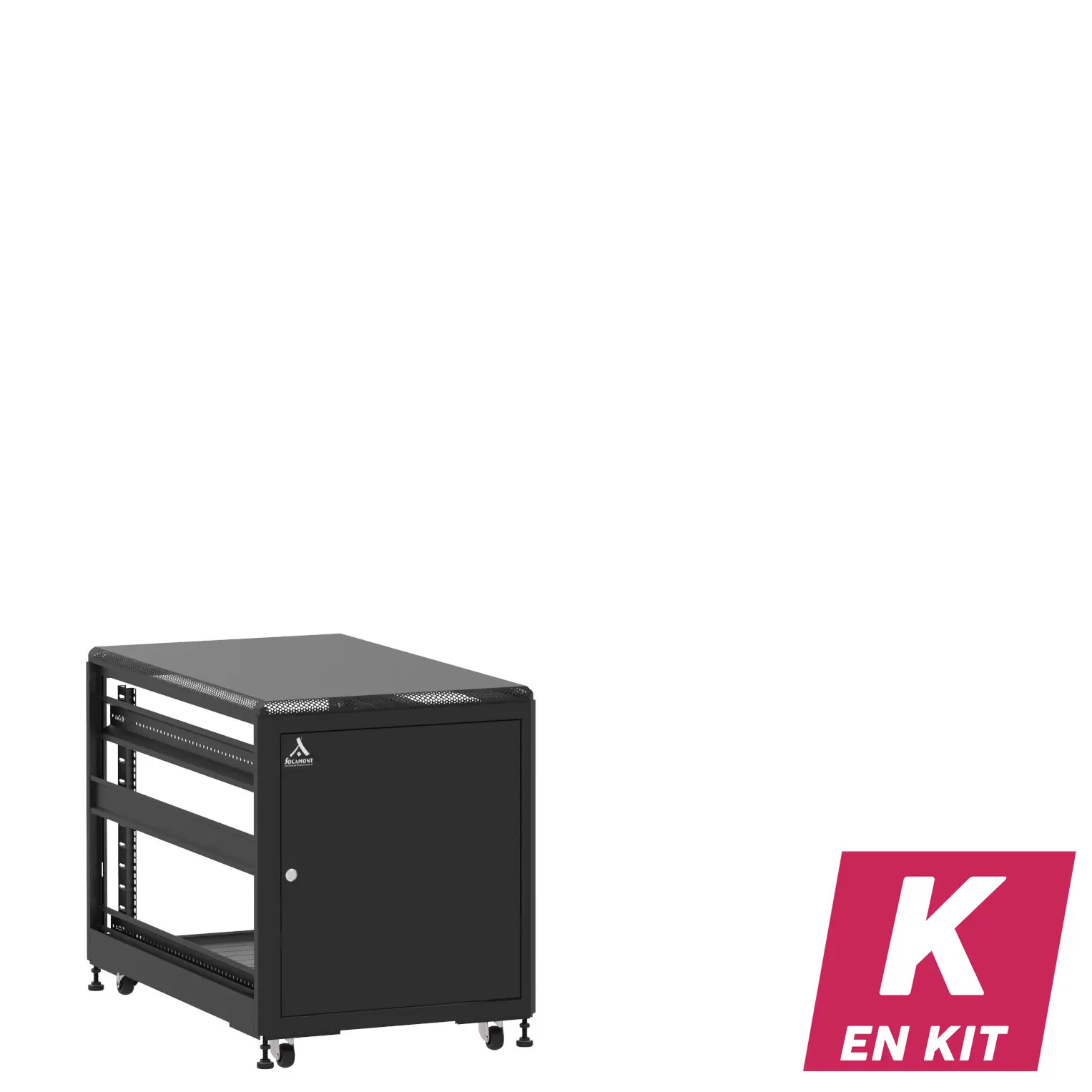 Socamont - Baie serveur Ligne 500 - 19" - 12U - H740xL600xP1000 - Noir - En Kit - SP/ZP/ZL (réf. 512610KSPZPZL)
