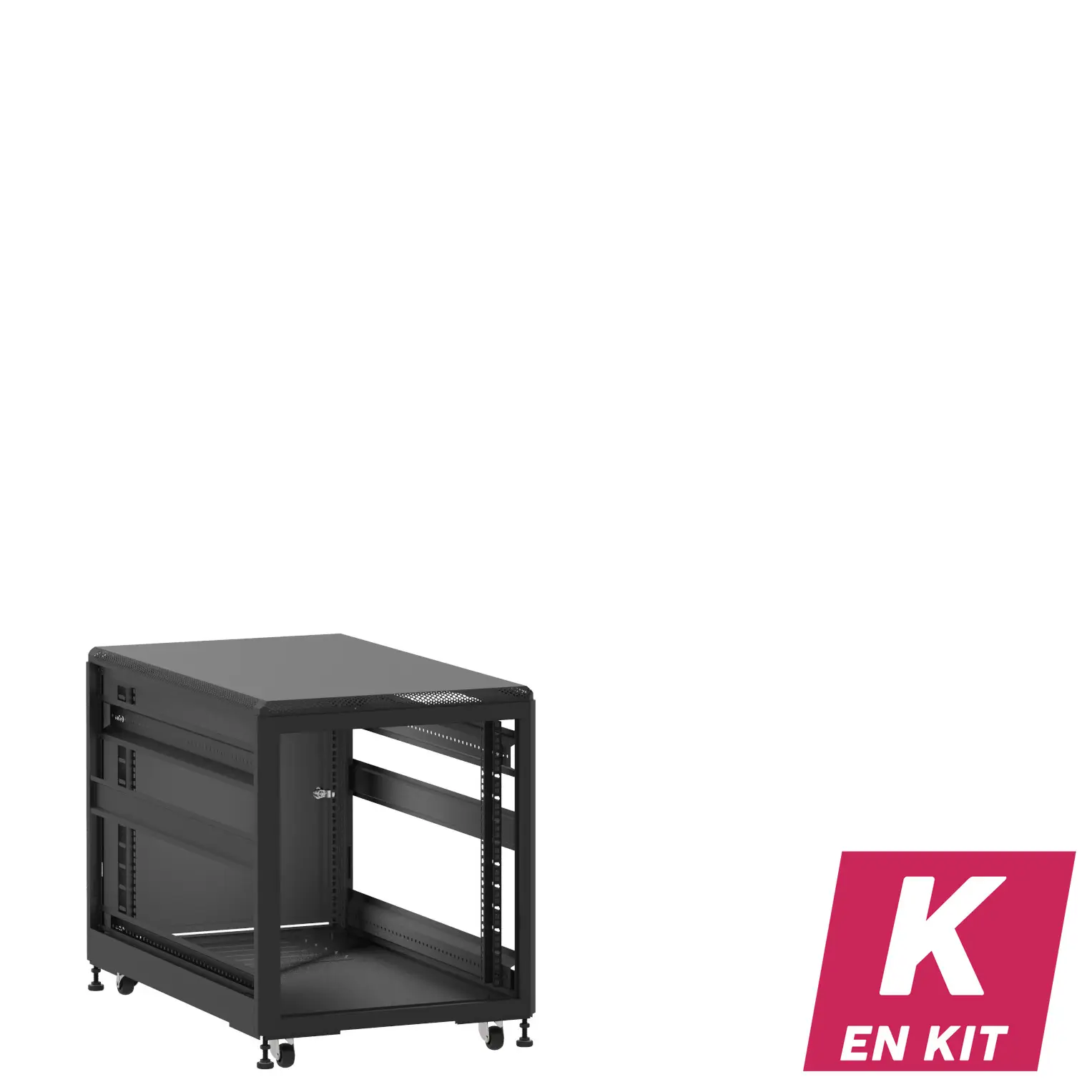 Socamont - Baie serveur Ligne 500 - 19" - 12U - H740xL600xP1000 - Noir - En Kit - ZP/SP/ZL (réf. 512610KZPSPZL)