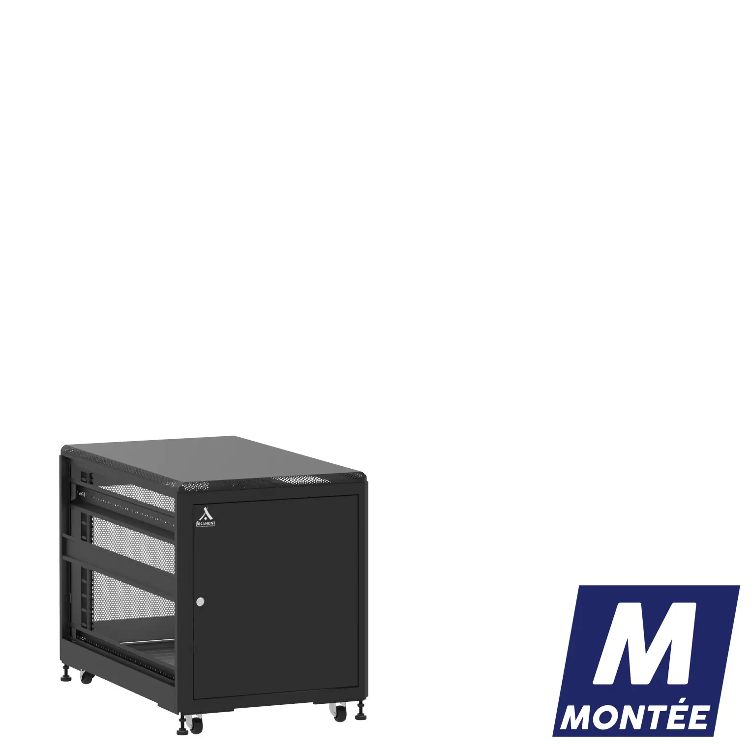 Socamont - Baie serveur Ligne 500 - 19" - 12U - H740xL600xP1000 - Noir - Monté - SP/SA/ZL (réf. 512610MSPSAZL)