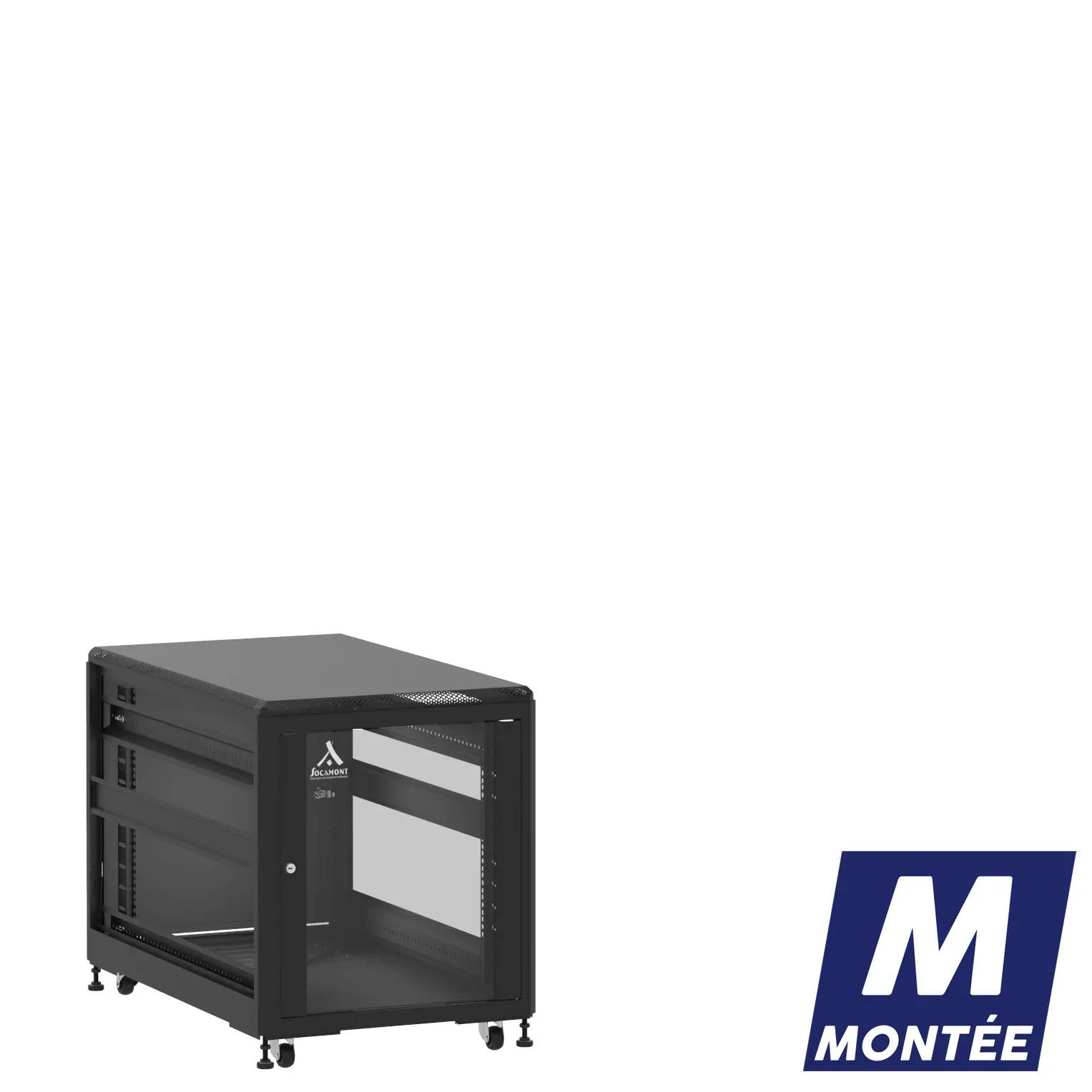 Socamont - Baie serveur Ligne 500 - 19" - 12U - H740xL600xP1000 - Noir - Monté - SV/SP/ZL (réf. 512610MSVSPZL)
