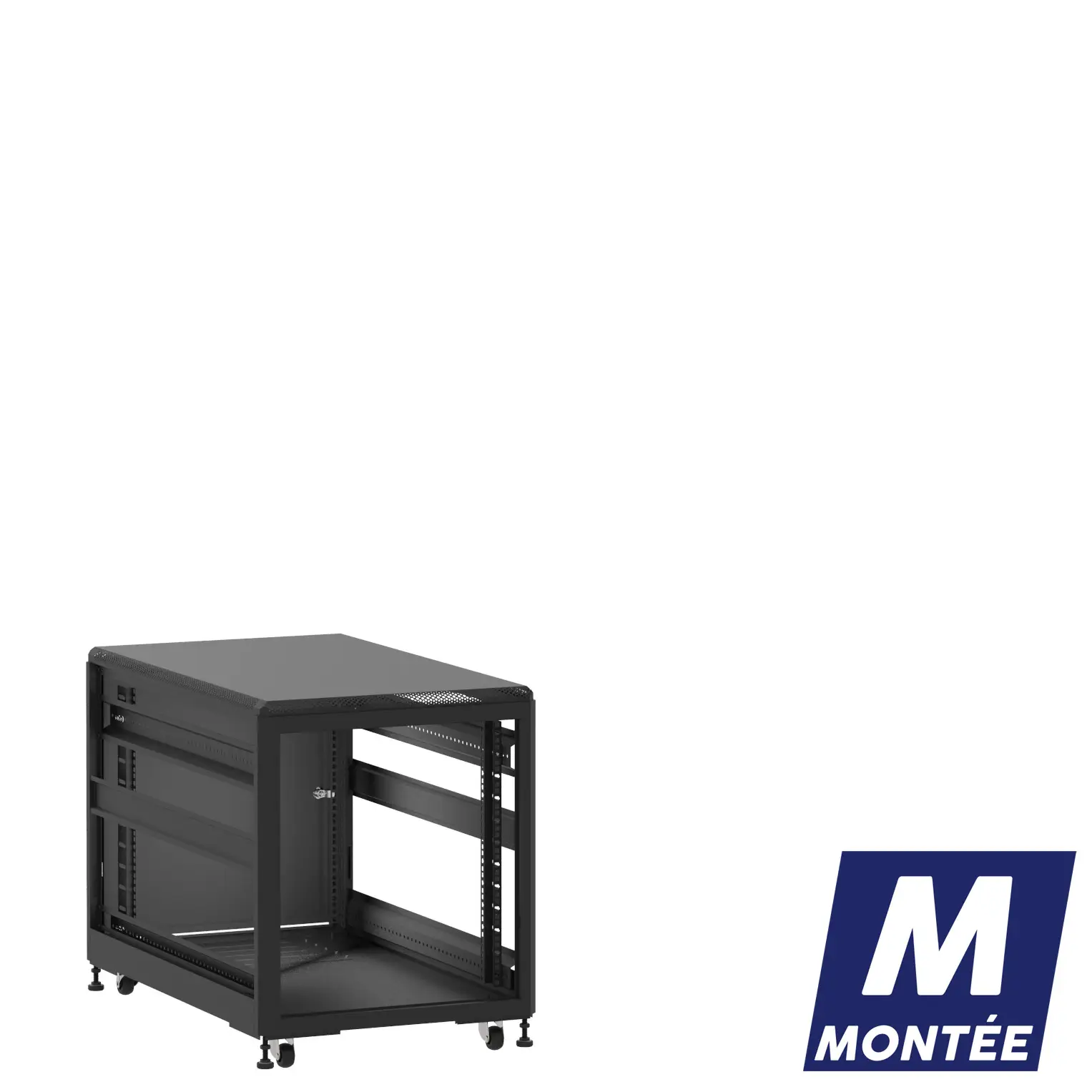 Socamont - Baie serveur Ligne 500 - 19" - 12U - H740xL600xP1000 - Noir - Monté - ZP/SP/ZL (réf. 512610MZPSPZL)