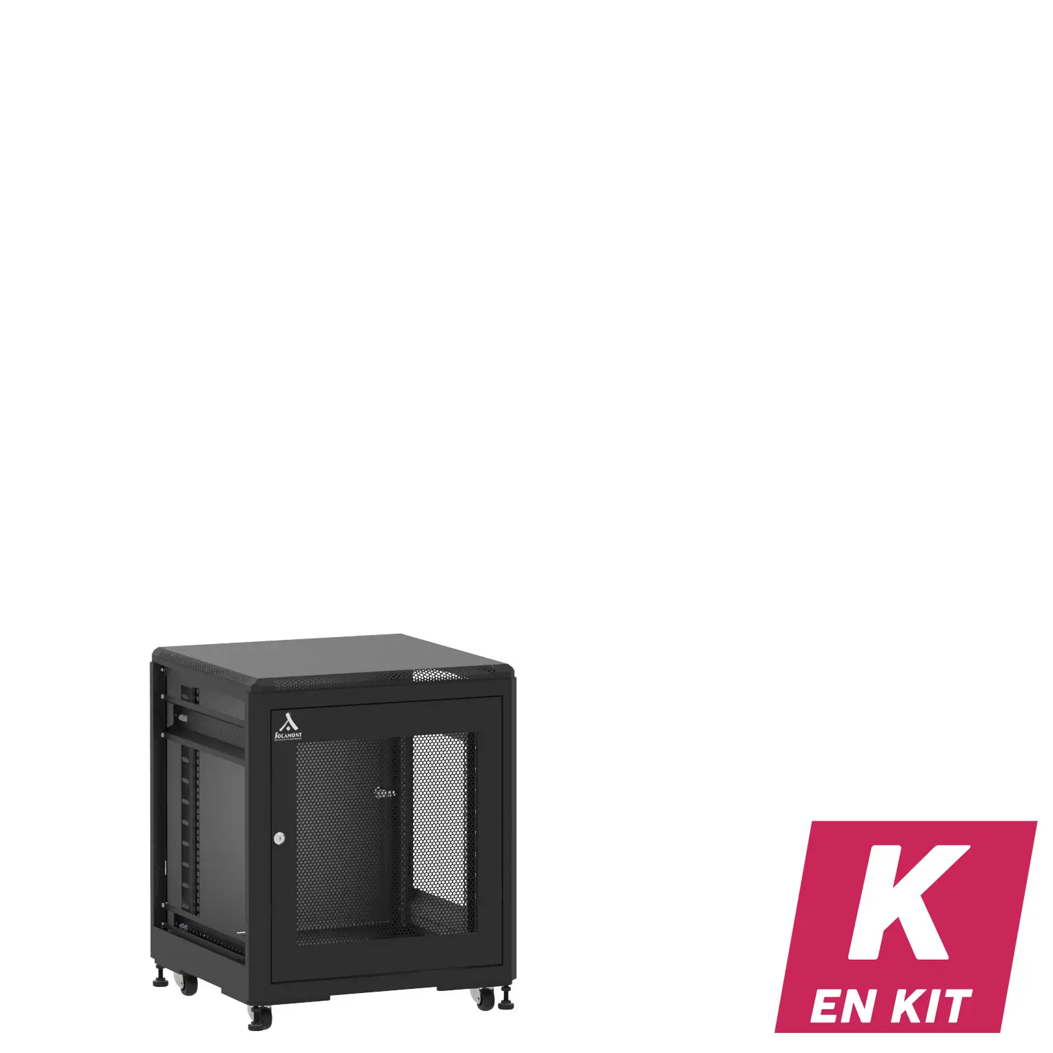 Socamont - Baie serveur Ligne 500 - 19" - 12U - H740xL600xP600 - Noir - En Kit - SA/SP/ZL (réf. 51266KSASPZL)