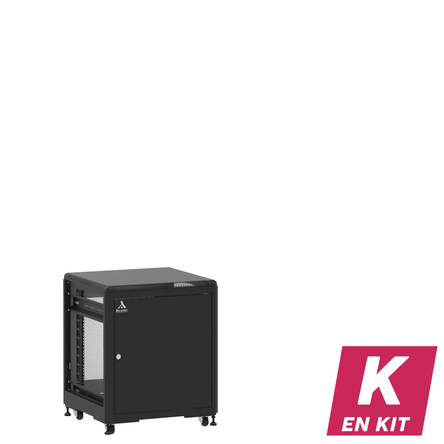 Socamont - Baie serveur Ligne 500 - 19" - 12U - H740xL600xP600 - Noir - En Kit - SP/SA/ZL (réf. 51266KSPSAZL)