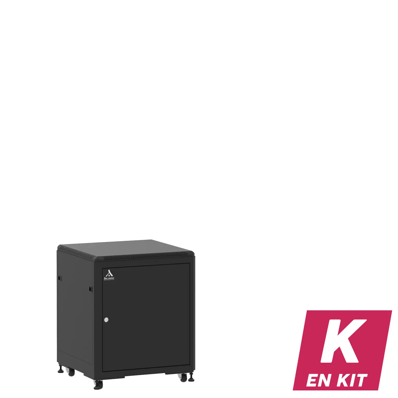 Socamont - Baie serveur Ligne 500 - 19" - 12U - H740xL600xP600 - Noir - En Kit - SP/SV/PL (réf. 51266KSPSVPL)
