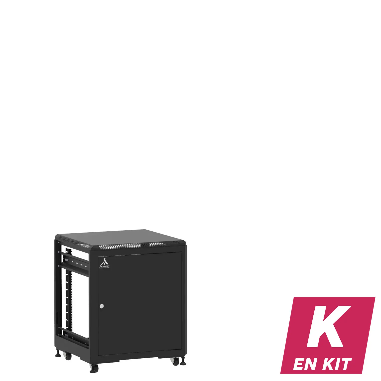 Socamont - Baie serveur Ligne 500 - 19" - 12U - H740xL600xP600 - Noir - En Kit - SP/ZP/ZL (réf. 51266KSPZPZL)