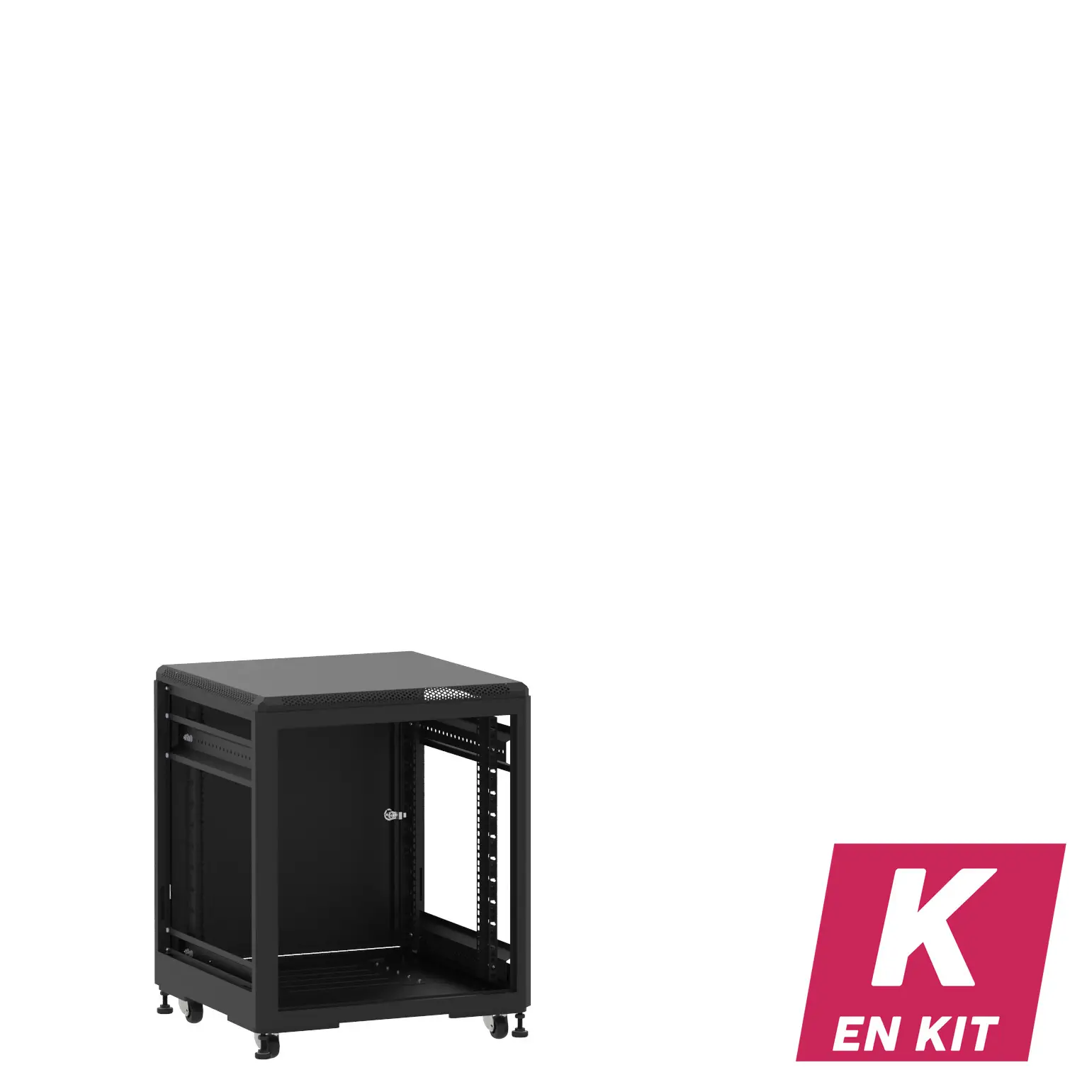 Socamont - Baie serveur Ligne 500 - 19" - 12U - H740xL600xP600 - Noir - En Kit - ZP/SP/ZL (réf. 51266KZPSPZL)