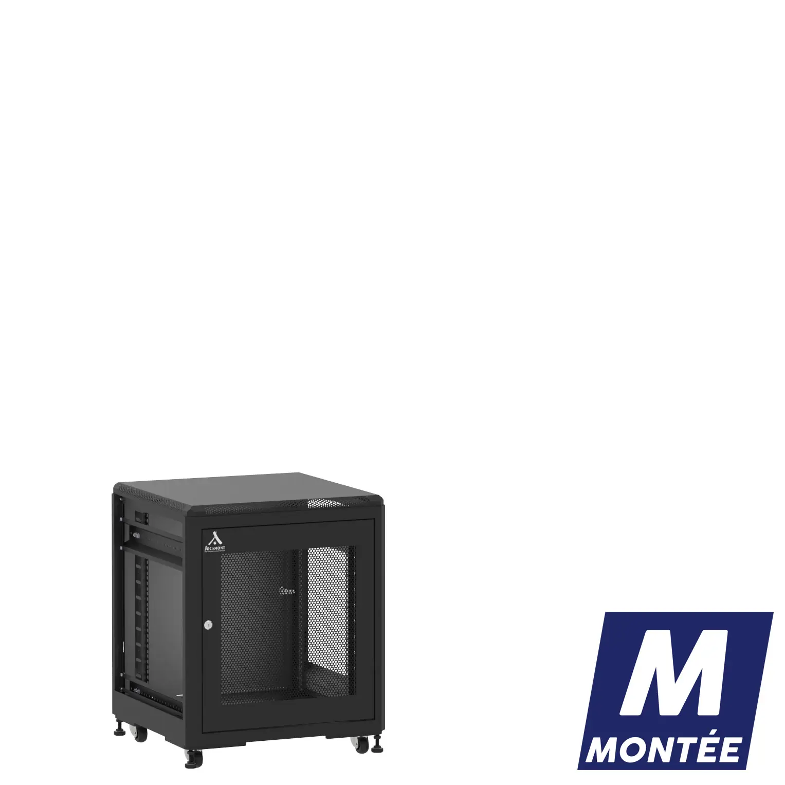 Socamont - Baie serveur Ligne 500 - 19" - 12U - H740xL600xP600 - Noir - Monté - SA/SP/ZL (réf. 51266MSASPZL)