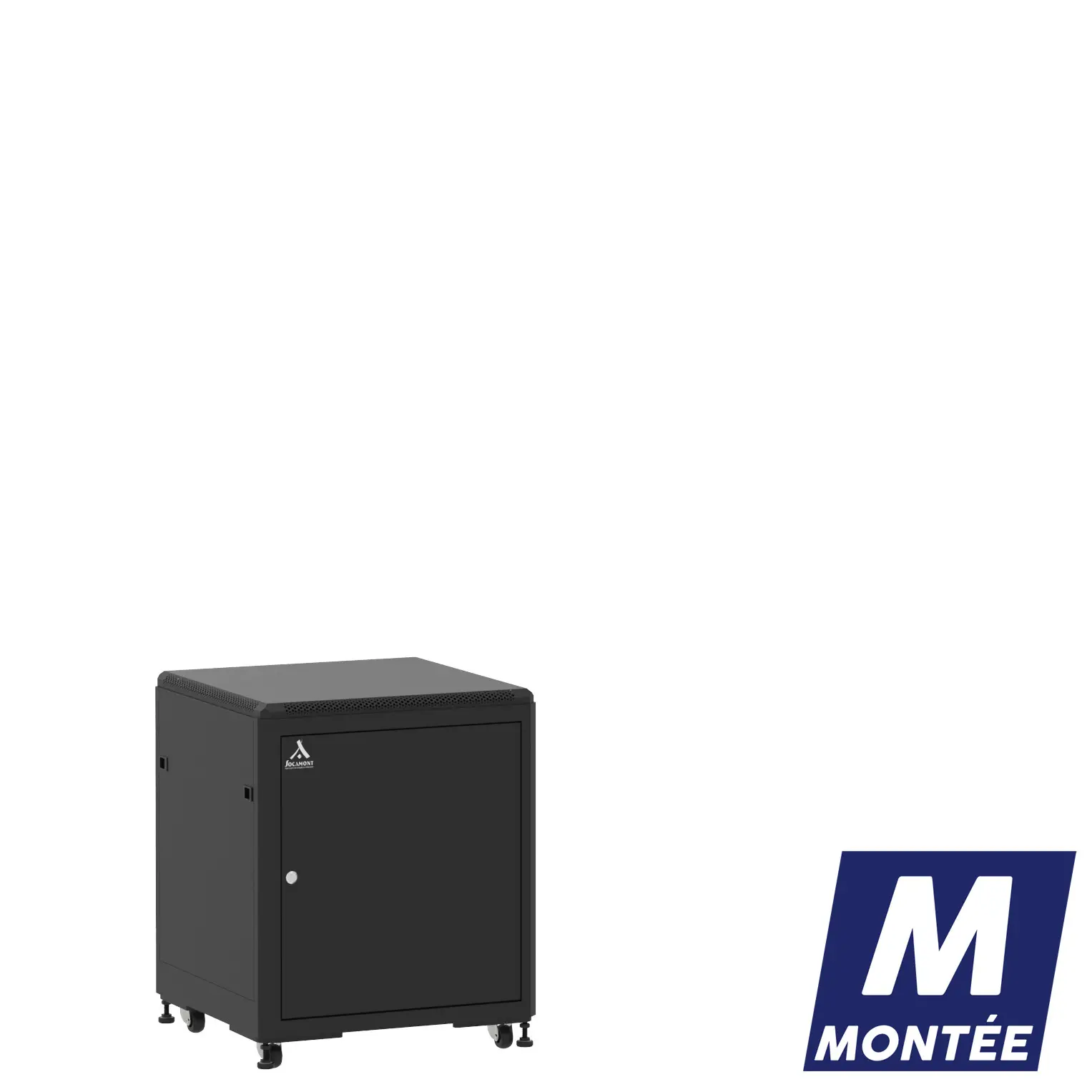 Socamont - Baie serveur Ligne 500 - 19" - 12U - H740xL600xP600 - Noir - Monté - SP/SV/PL (réf. 51266MSPSVPL)