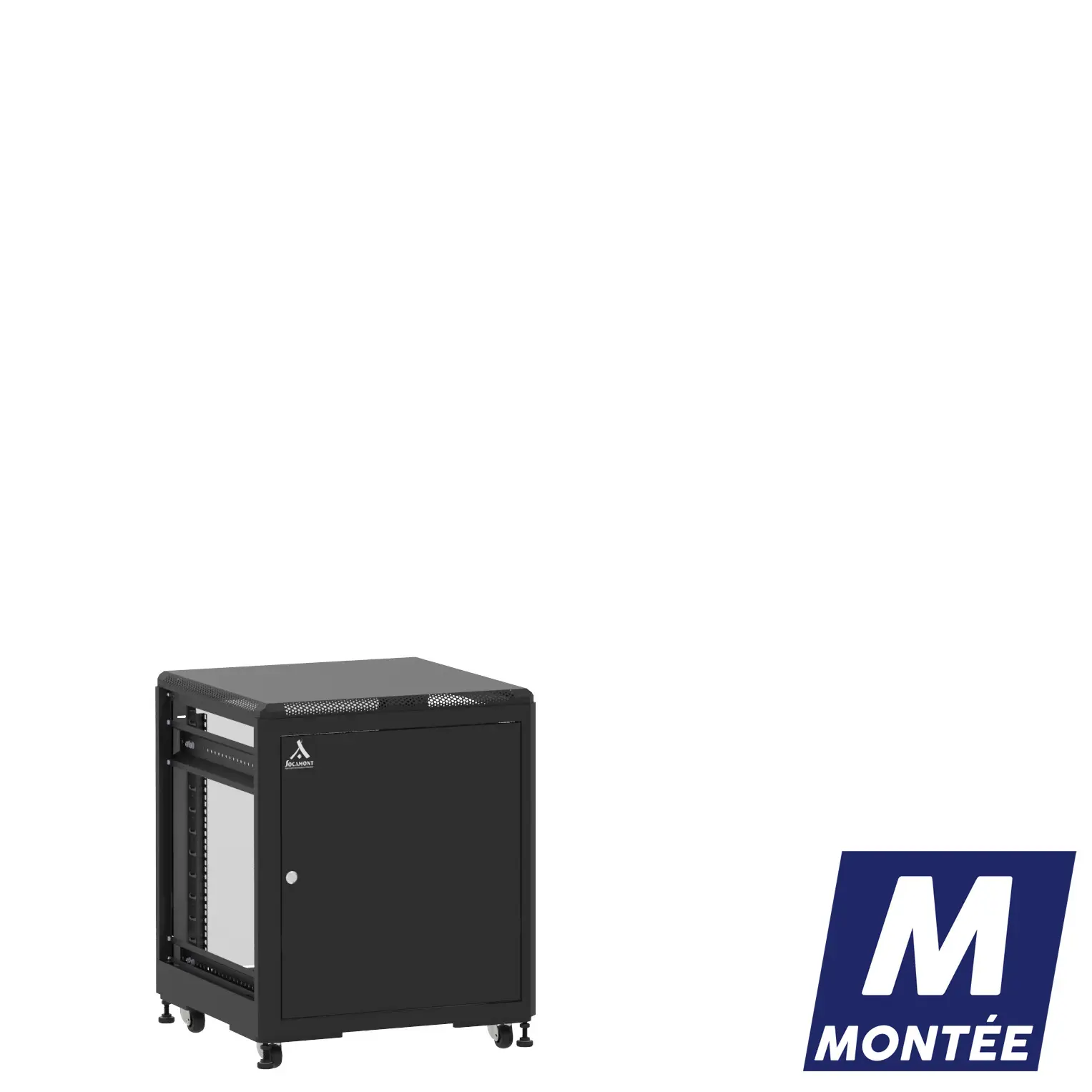 Socamont - Baie serveur Ligne 500 - 19" - 12U - H740xL600xP600 - Noir - Monté - SP/SV/ZL (réf. 51266MSPSVZL)