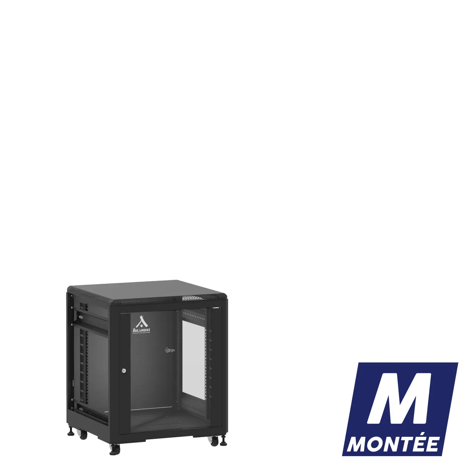 Socamont - Baie serveur Ligne 500 - 19" - 12U - H740xL600xP600 - Noir - Monté - SV/SP/ZL (réf. 51266MSVSPZL)