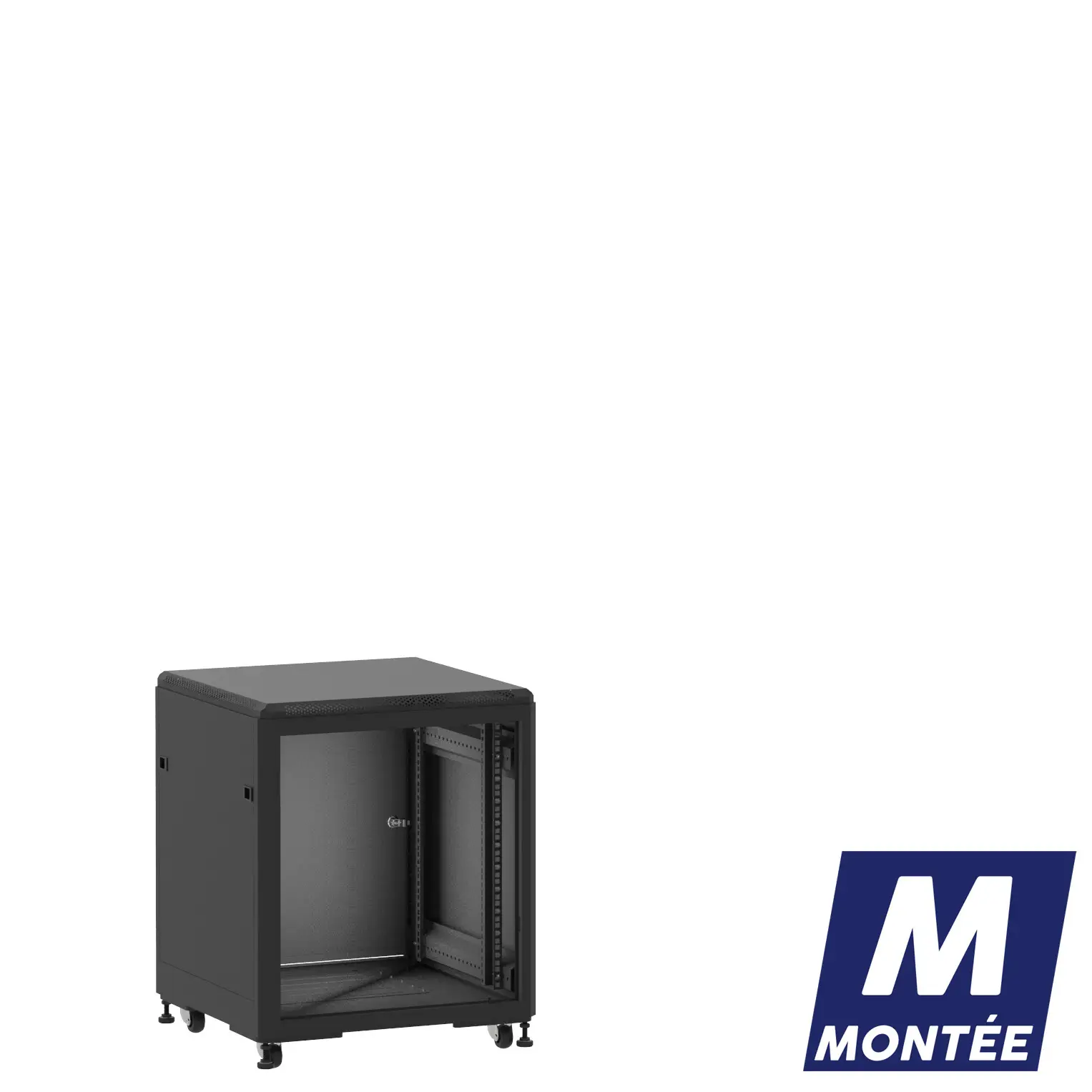 Socamont - Baie serveur Ligne 500 - 19" - 12U - H740xL600xP600 - Noir - Monté - ZP/SP/PL (réf. 51266MZPSPPL)