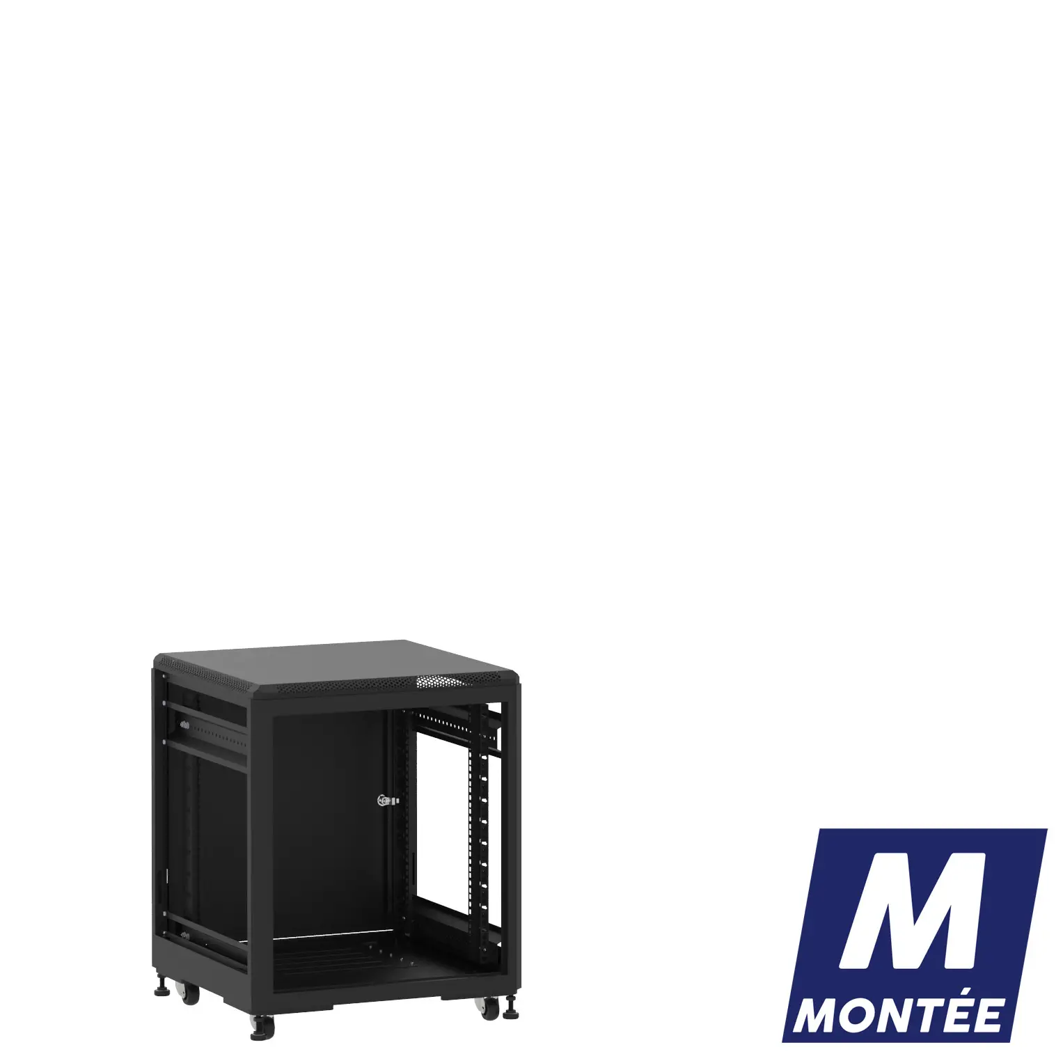 Socamont - Baie serveur Ligne 500 - 19" - 12U - H740xL600xP600 - Noir - Monté - ZP/SP/ZL (réf. 51266MZPSPZL)