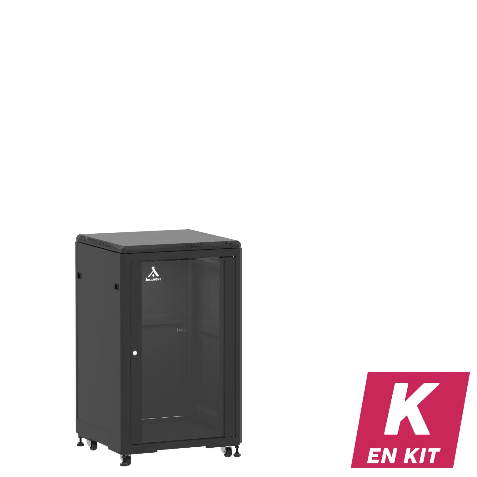 Socamont - Baie serveur Ligne 500 - 19" - 18U - H1007xL600xP600 - Noir - En Kit - SV/SP/PL (réf. 51866KSVSPPL)