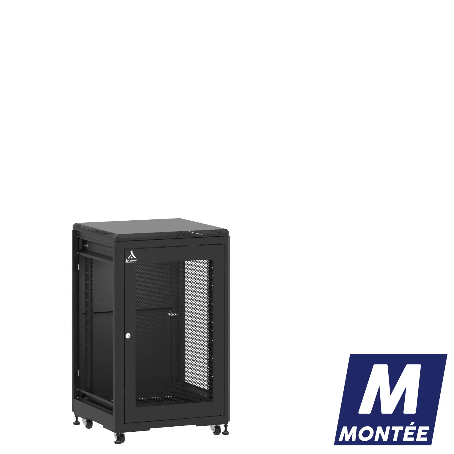 Socamont - Baie serveur Ligne 500 - 19" - 18U - H1007xL600xP600 - Noir - Monté - SA/SP/ZL (réf. 51866MSASPZL)