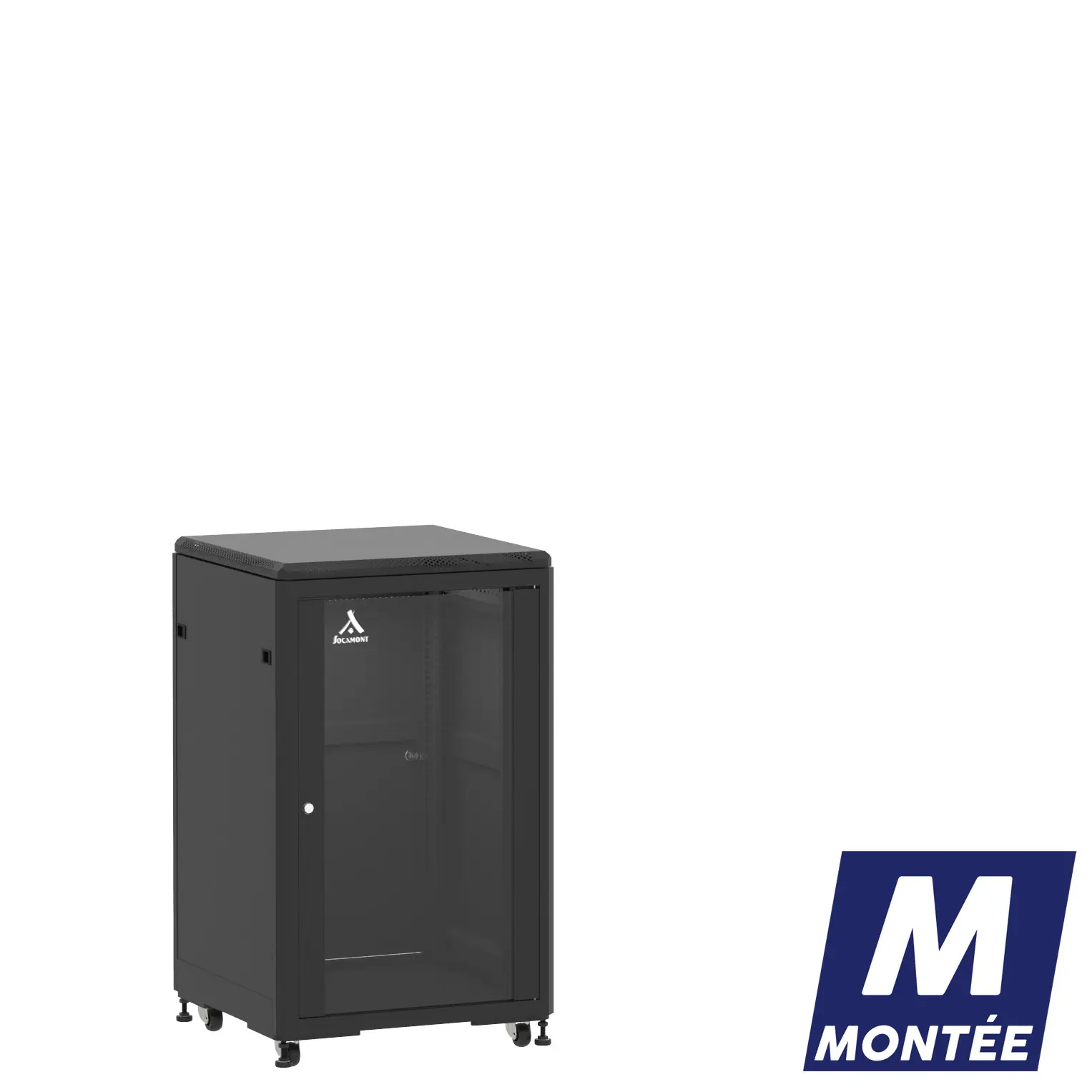 Socamont - Baie serveur Ligne 500 - 19" - 18U - H1007xL600xP600 - Noir - Monté - SV/SP/PL (réf. 51866MSVSPPL)