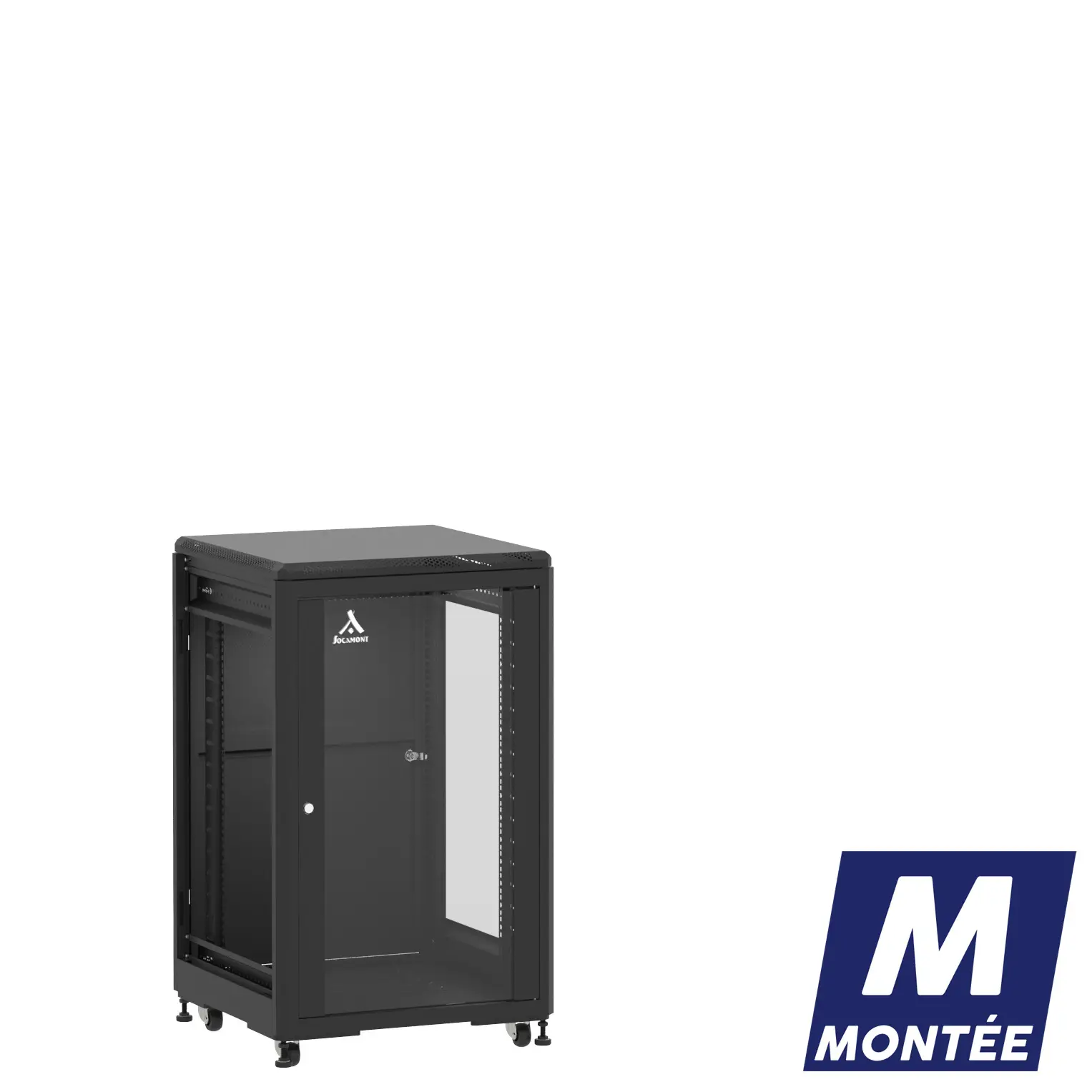 Socamont - Baie serveur Ligne 500 - 19" - 18U - H1007xL600xP600 - Noir - Monté - SV/SP/ZL (réf. 51866MSVSPZL)