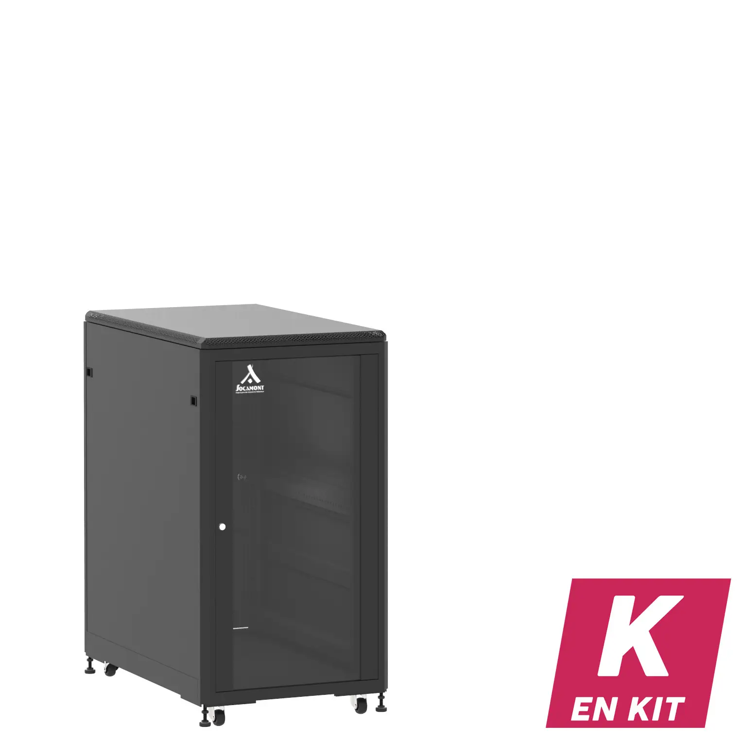 Socamont - Baie serveur Ligne 500 - 19" - 21U - H1141xL600xP1000 - Noir - En Kit - SV/SP/PL (réf. 521610KSVSPPL)