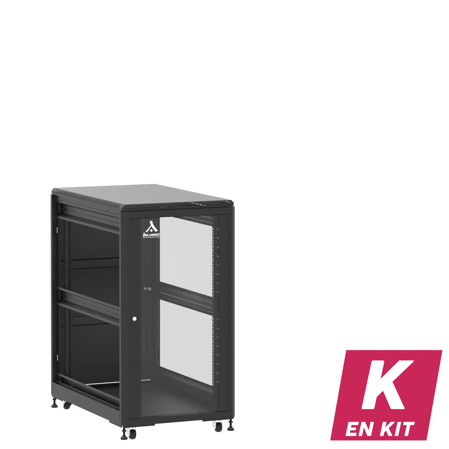 Socamont - Baie serveur Ligne 500 - 19" - 21U - H1141xL600xP1000 - Noir - En Kit - SV/SP/ZL (réf. 521610KSVSPZL)