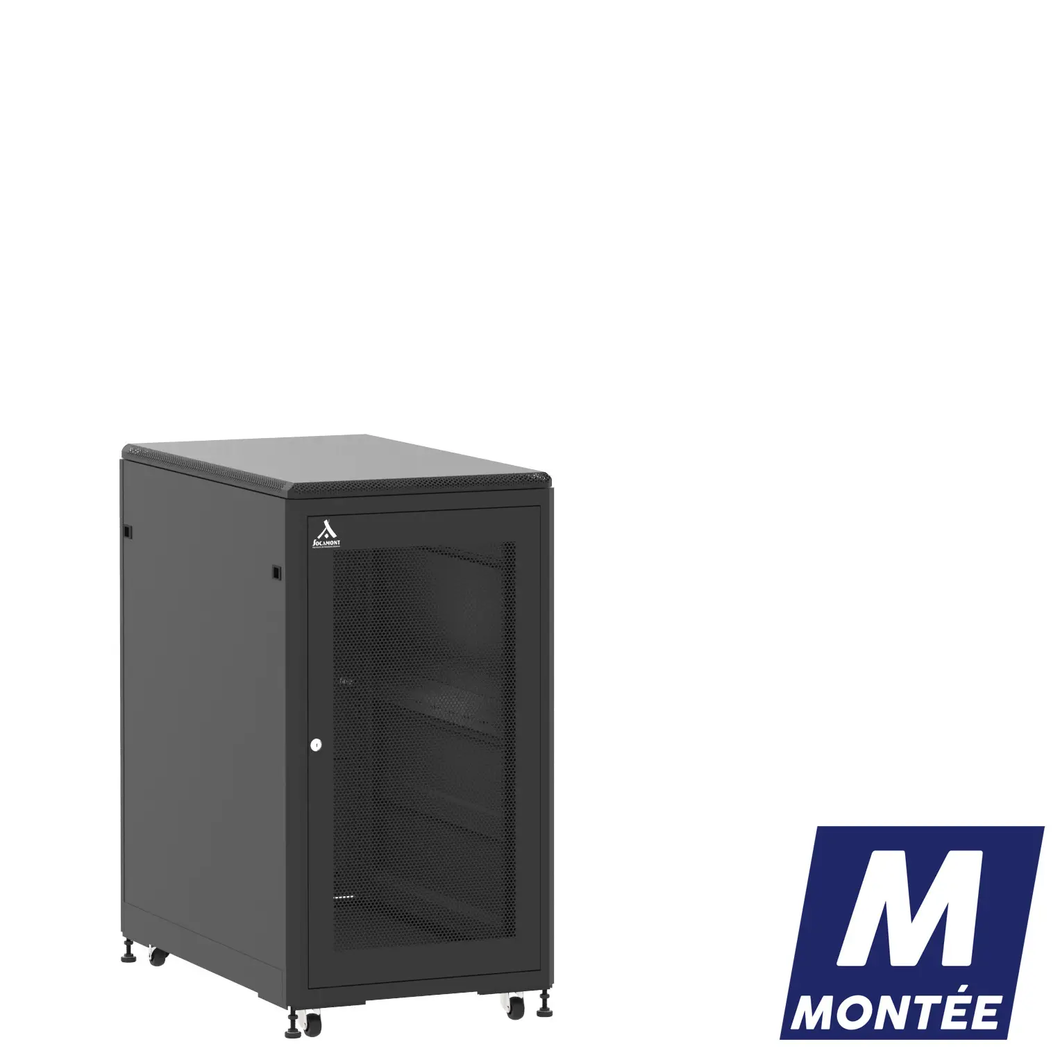 Socamont - Baie serveur Ligne 500 - 19" - 21U - H1141xL600xP1000 - Noir - Monté - SA/SP/PL (réf. 521610MSASPPL)