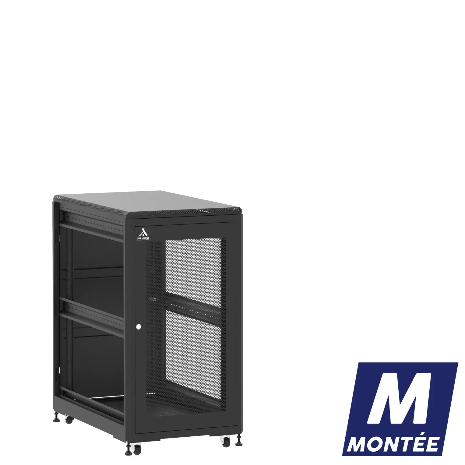 Socamont - Baie serveur Ligne 500 - 19" - 21U - H1141xL600xP1000 - Noir - Monté - SA/SP/ZL (réf. 521610MSASPZL)