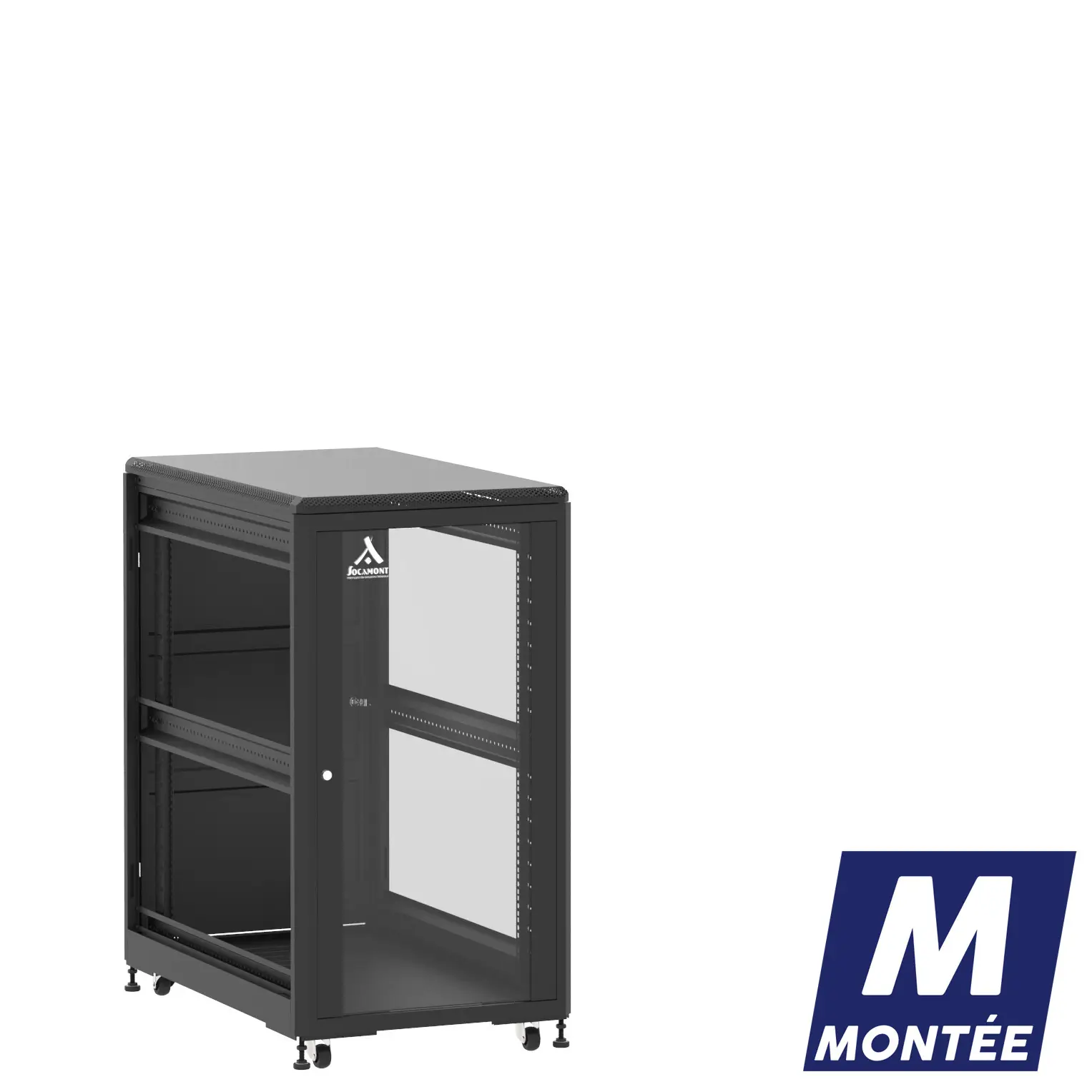 Socamont - Baie serveur Ligne 500 - 19" - 21U - H1141xL600xP1000 - Noir - Monté - SV/SP/ZL (réf. 521610MSVSPZL)