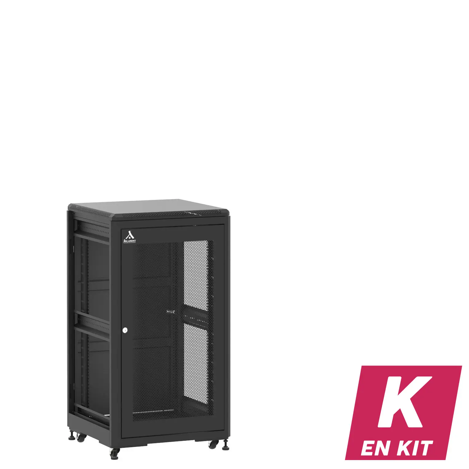 Socamont - Baie serveur Ligne 500 - 19" - 21U - H1141xL600xP600 - Noir - En Kit - SA/SP/ZL (réf. 52166KSASPZL)