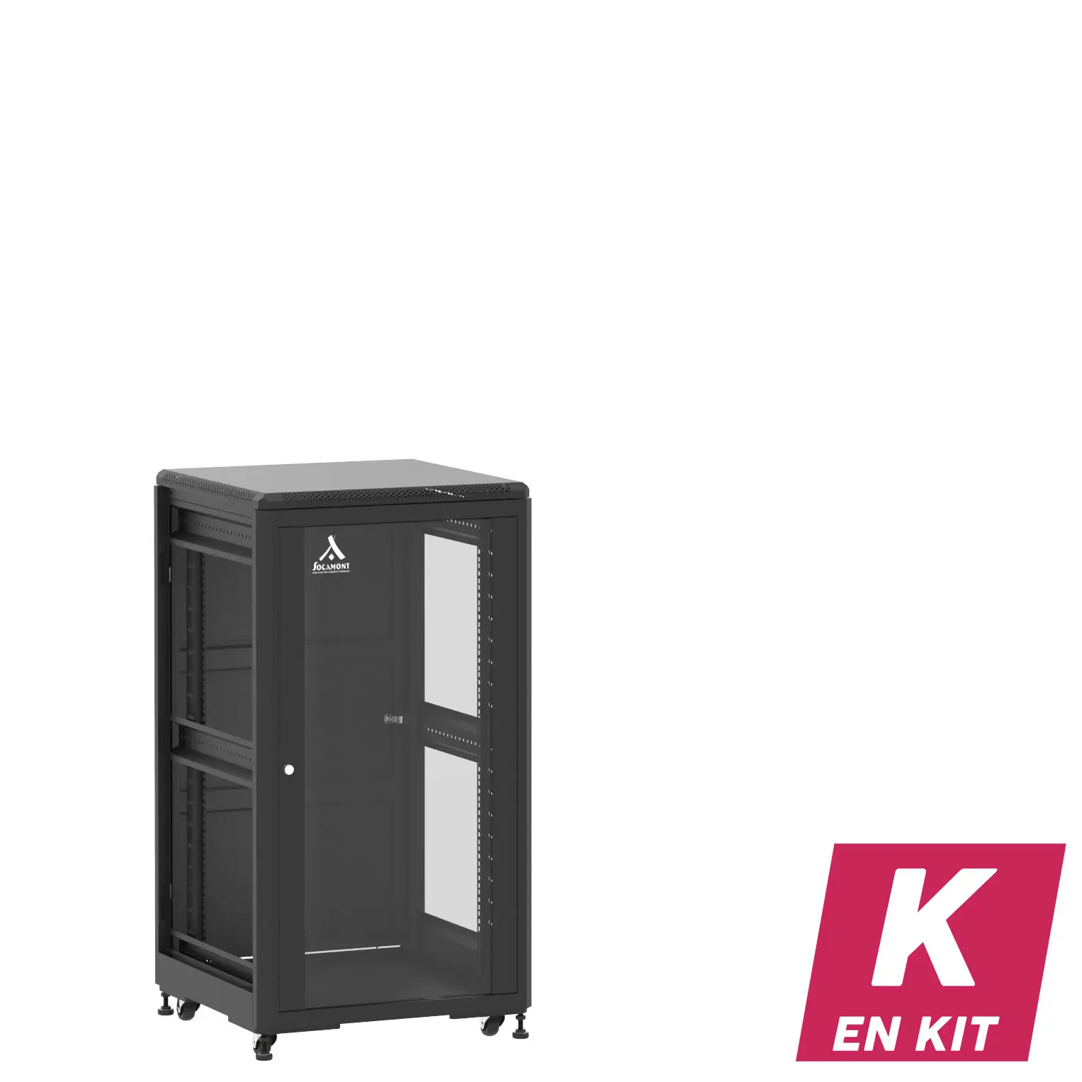 Socamont - Baie serveur Ligne 500 - 19" - 21U - H1141xL600xP600 - Noir - En Kit - SV/SP/ZL (réf. 52166KSVSPZL)