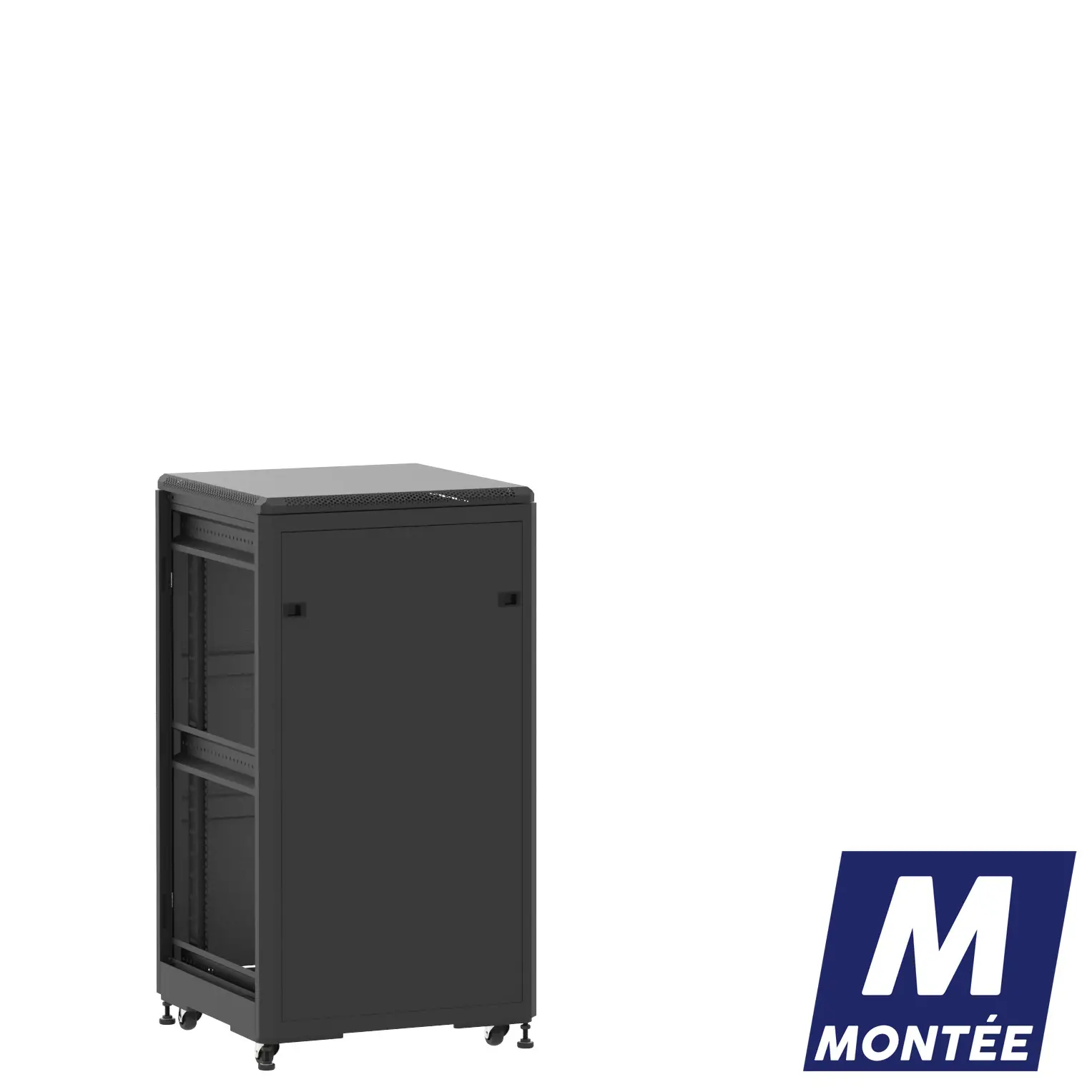 Socamont - Baie serveur Ligne 500 - 19" - 21U - H1141xL600xP600 - Noir - Monté - PP/SP/ZL (réf. 52166MPPSPZL)