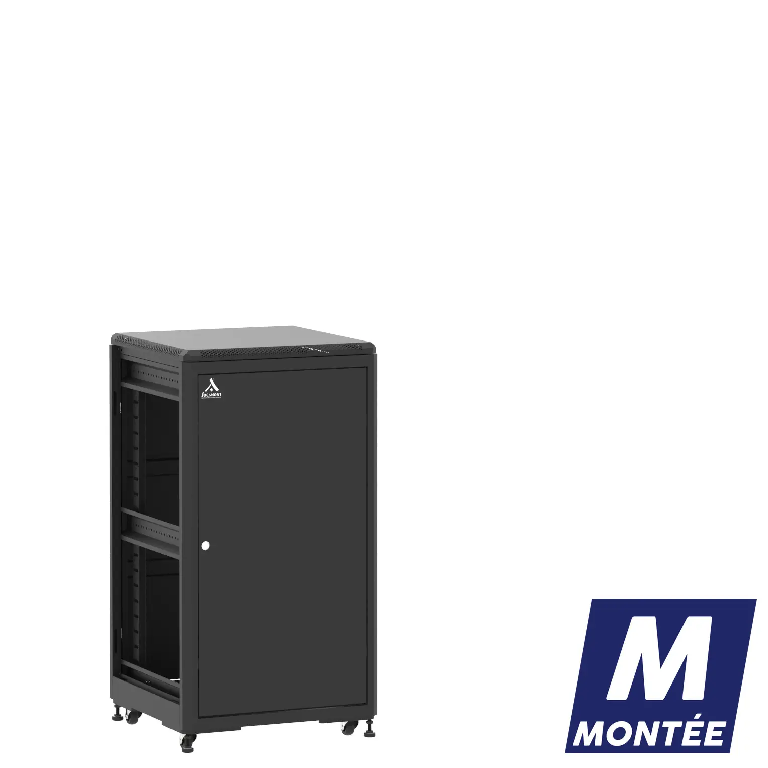 Socamont - Baie serveur Ligne 500 - 19" - 21U - H1141xL600xP600 - Noir - Monté - SP/SP/ZL (réf. 52166MSPSPZL)