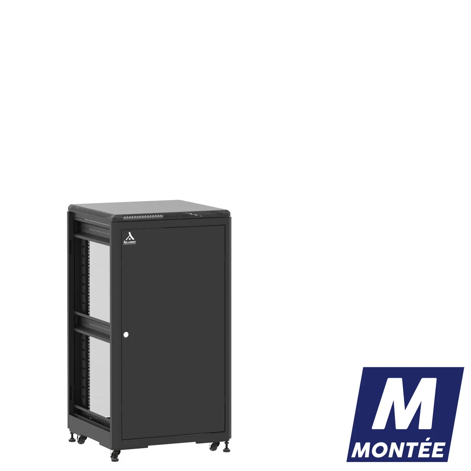Socamont - Baie serveur Ligne 500 - 19" - 21U - H1141xL600xP600 - Noir - Monté - SP/SV/ZL (réf. 52166MSPSVZL)