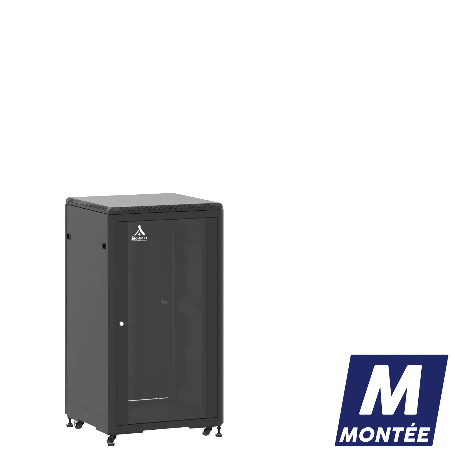 Socamont - Baie serveur Ligne 500 - 19" - 21U - H1141xL600xP600 - Noir - Monté - SV/SP/PL (réf. 52166MSVSPPL)