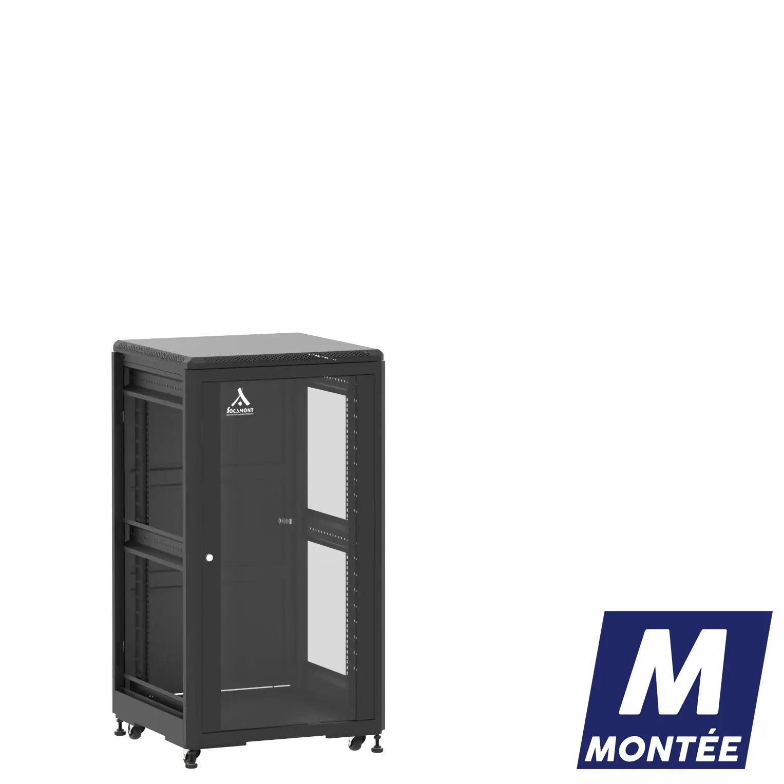 Socamont - Baie serveur Ligne 500 - 19" - 21U - H1141xL600xP600 - Noir - Monté - SV/SP/ZL (réf. 52166MSVSPZL)