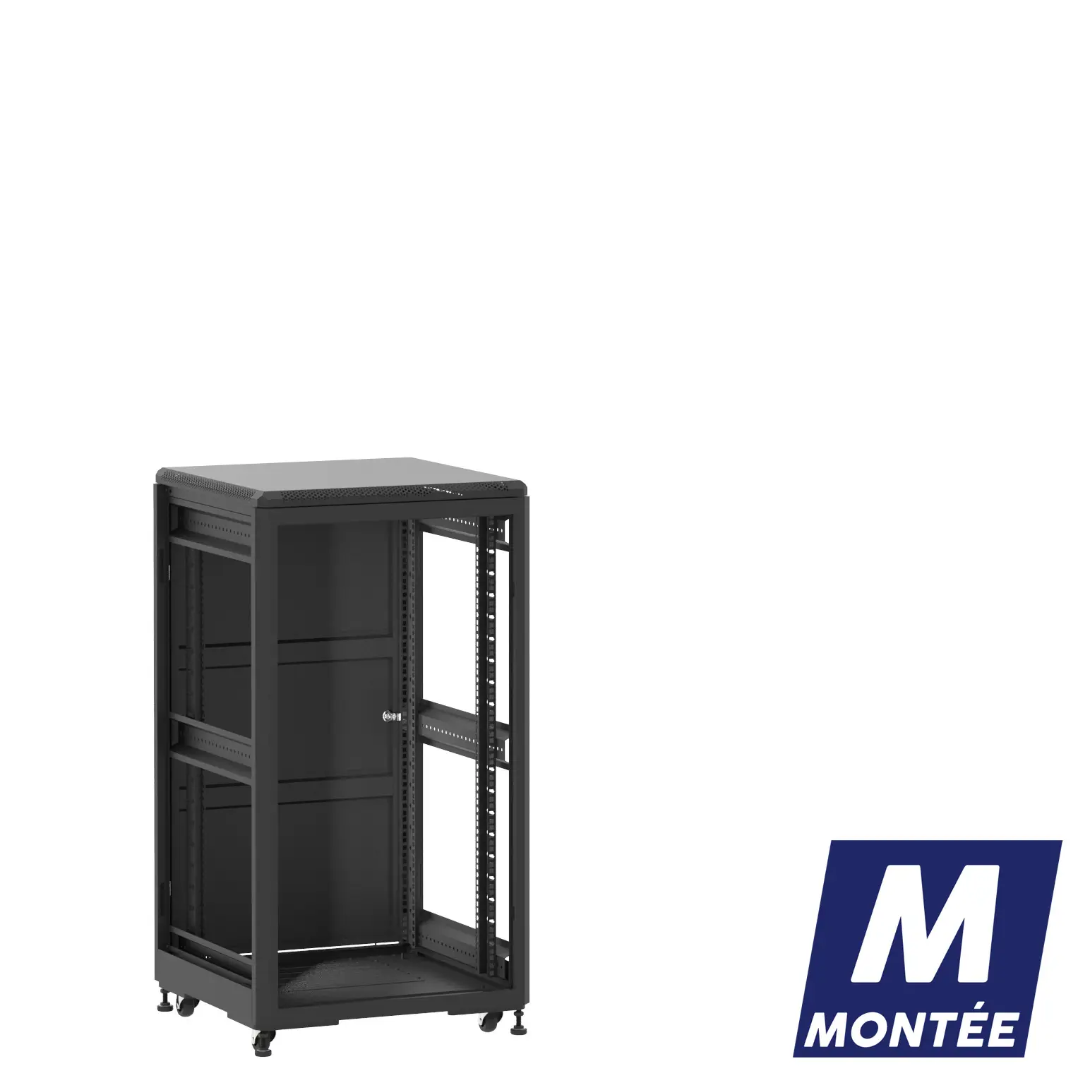 Socamont - Baie serveur Ligne 500 - 19" - 21U - H1141xL600xP600 - Noir - Monté - ZP/SP/ZL (réf. 52166MZPSPZL)