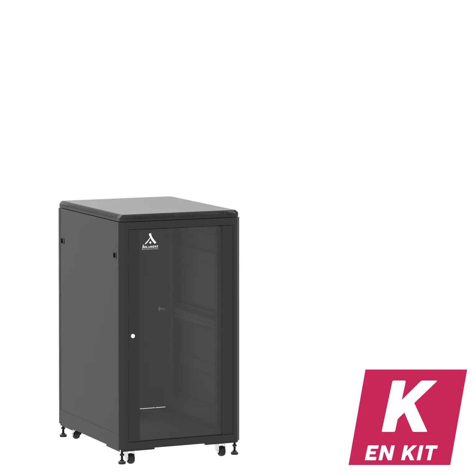 Socamont - Baie serveur Ligne 500 - 19" - 21U - H1141xL600xP800 - Noir - En Kit - SV/SP/PL (réf. 52168KSVSPPL)