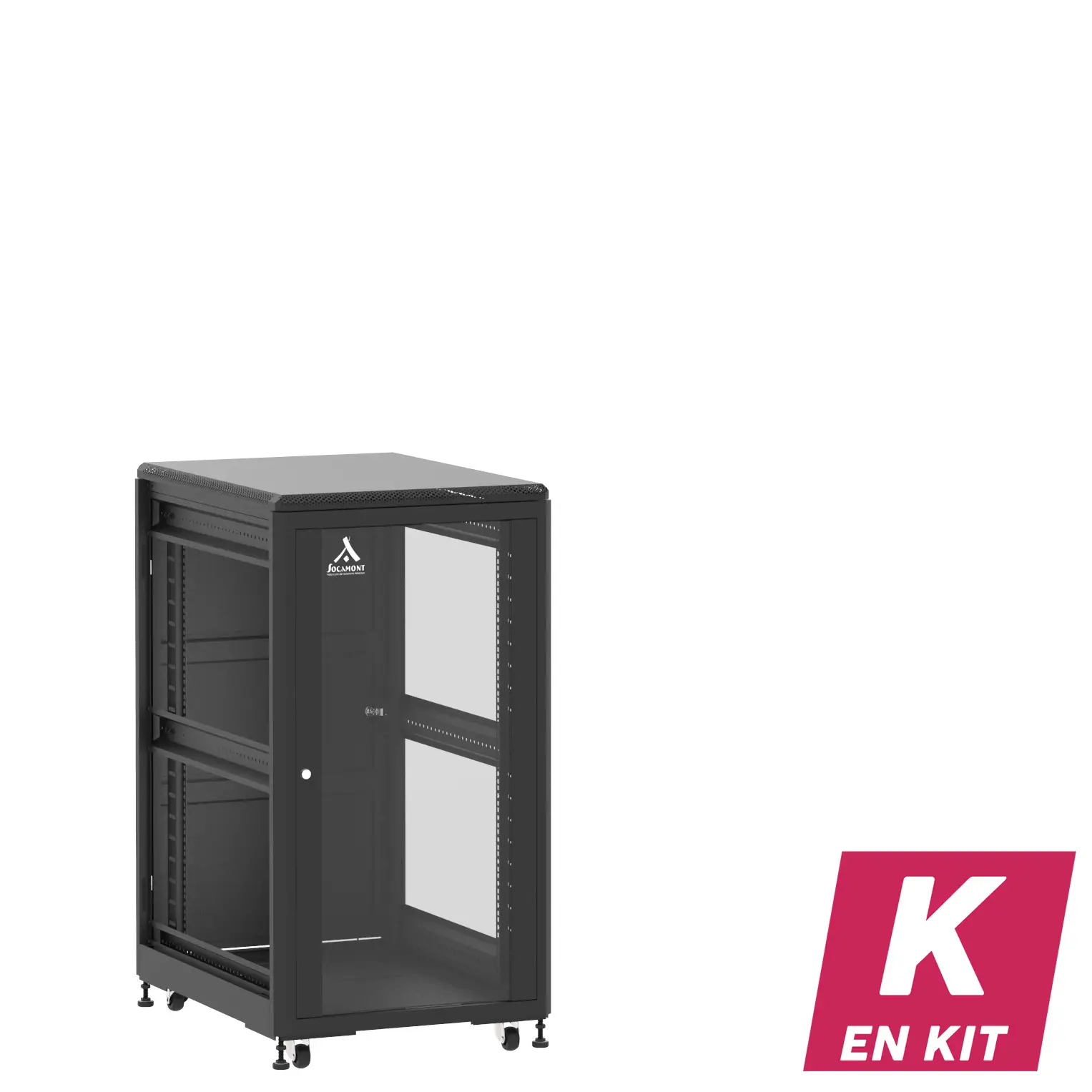 Socamont - Baie serveur Ligne 500 - 19" - 21U - H1141xL600xP800 - Noir - En Kit - SV/SP/ZL (réf. 52168KSVSPZL)