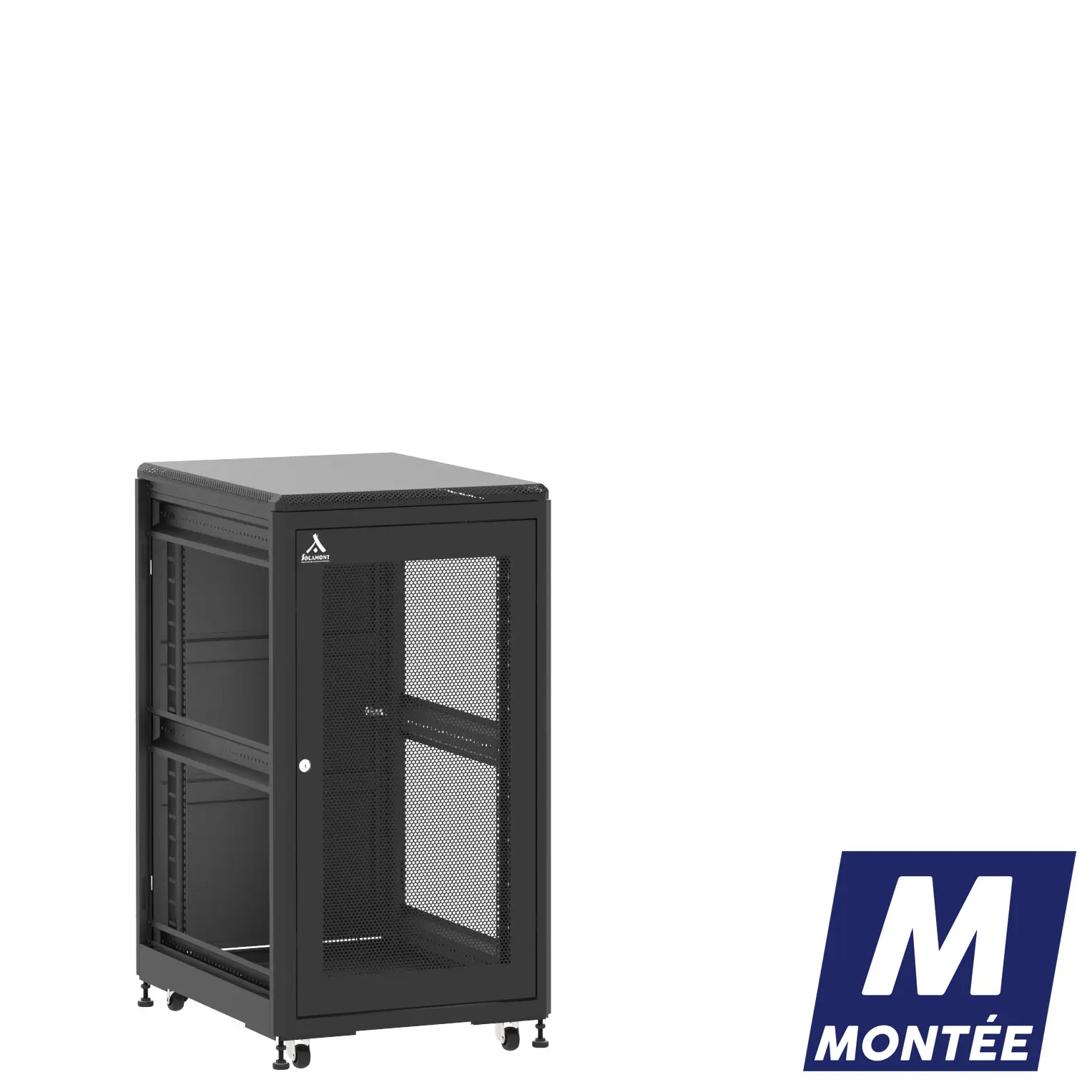 Socamont - Baie serveur Ligne 500 - 19" - 21U - H1141xL600xP800 - Noir - Monté - SA/SP/ZL (réf. 52168MSASPZL)
