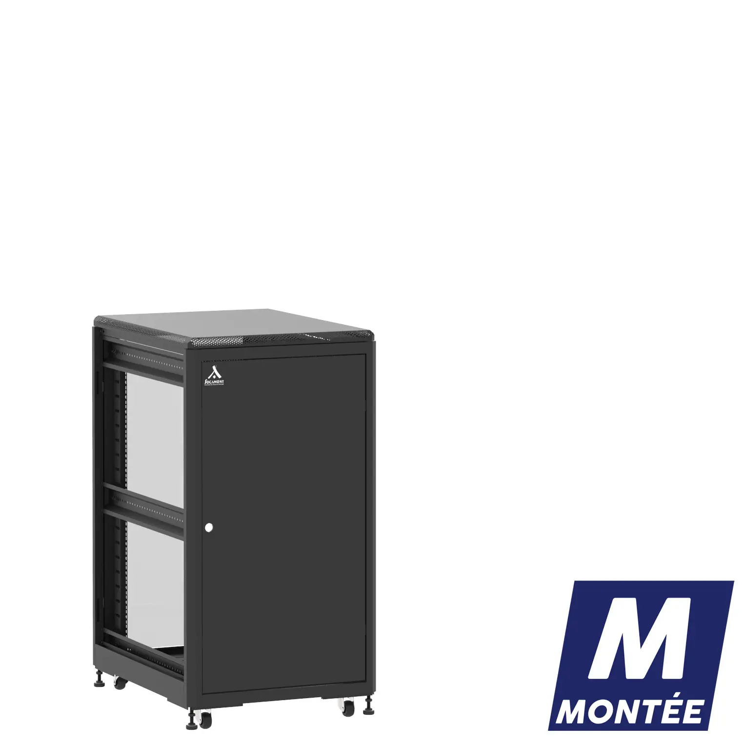 Socamont - Baie serveur Ligne 500 - 19" - 21U - H1141xL600xP800 - Noir - Monté - SP/SV/ZL (réf. 52168MSPSVZL)