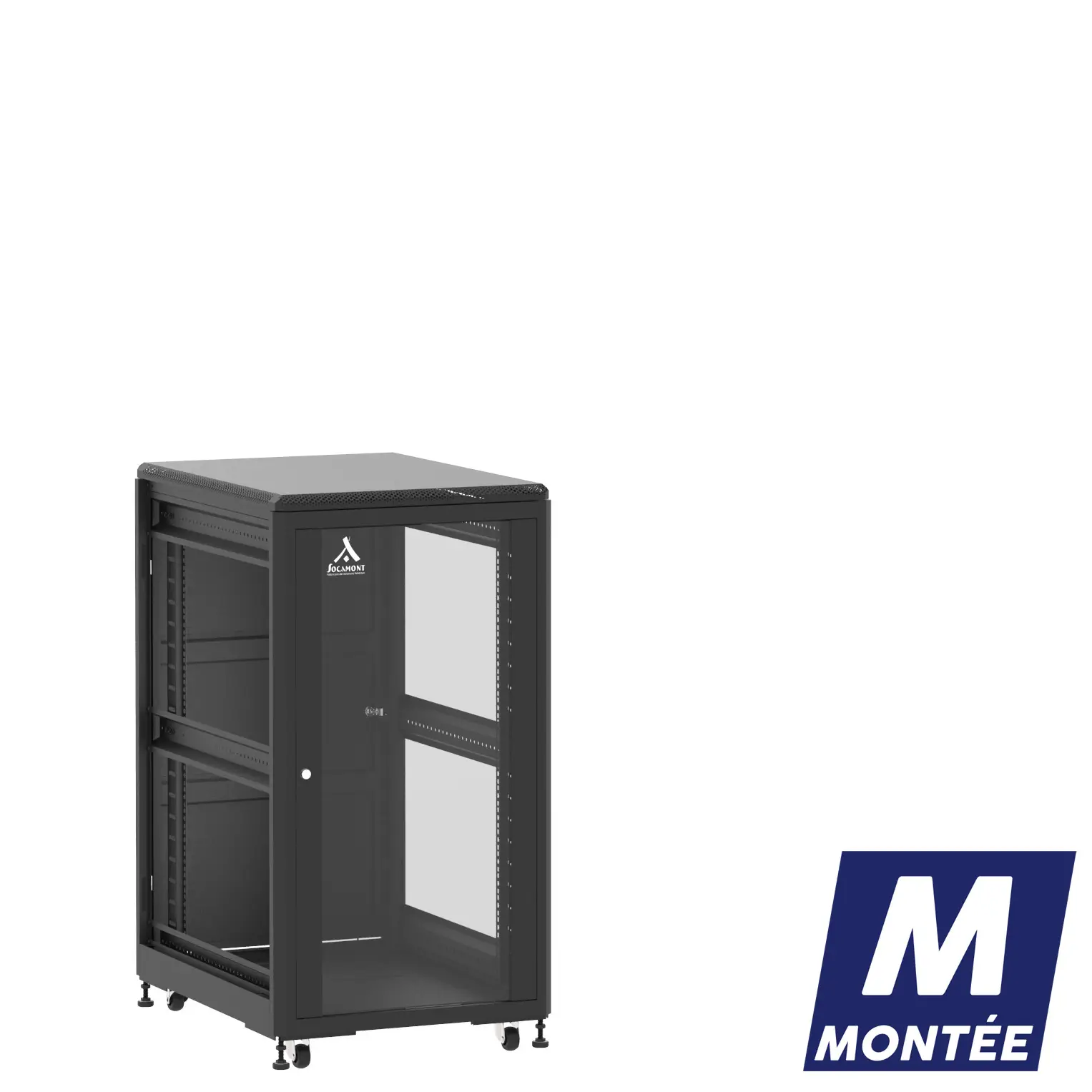 Socamont - Baie serveur Ligne 500 - 19" - 21U - H1141xL600xP800 - Noir - Monté - SV/SP/ZL (réf. 52168MSVSPZL)