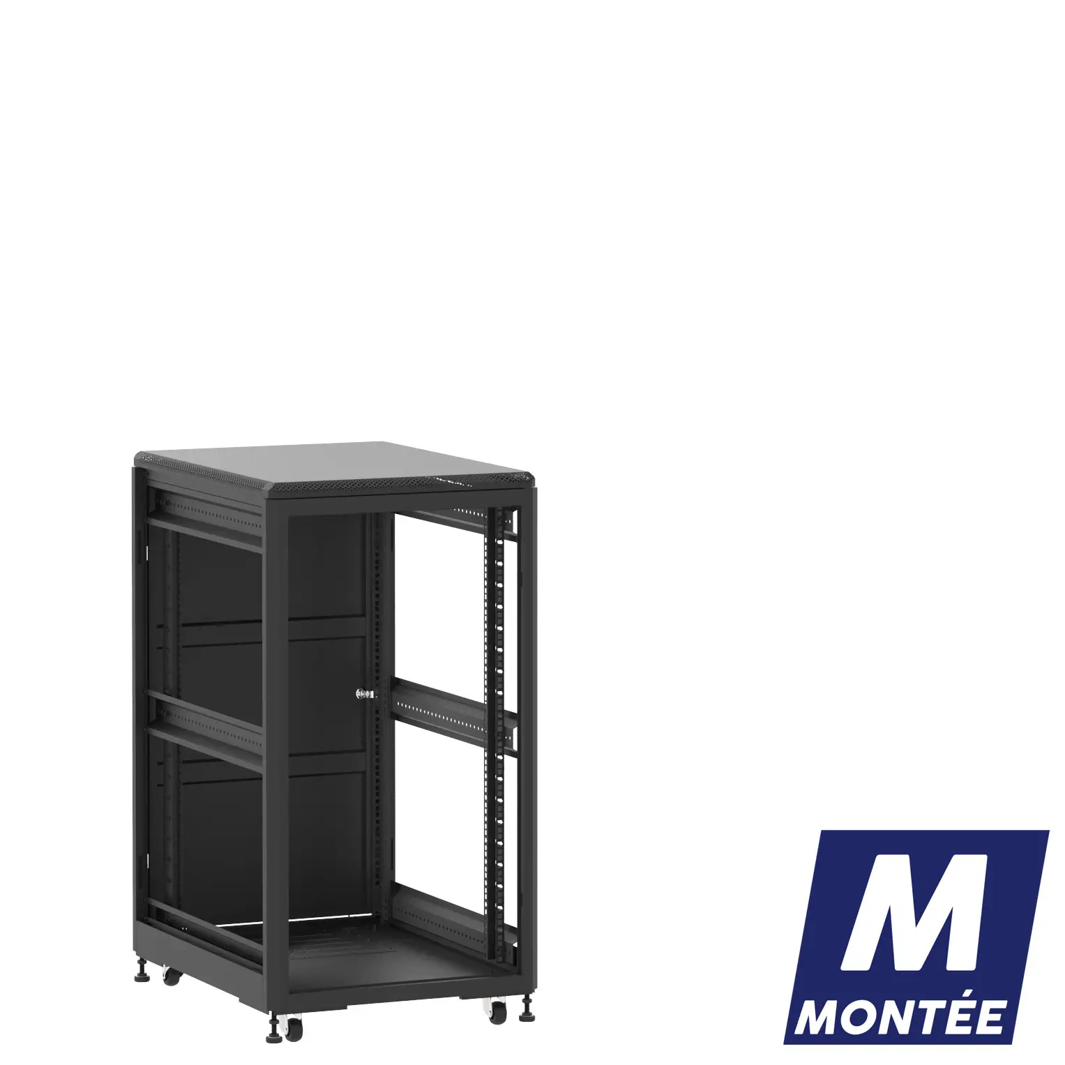 Socamont - Baie serveur Ligne 500 - 19" - 21U - H1141xL600xP800 - Noir - Monté - ZP/SP/ZL (réf. 52168MZPSPZL)