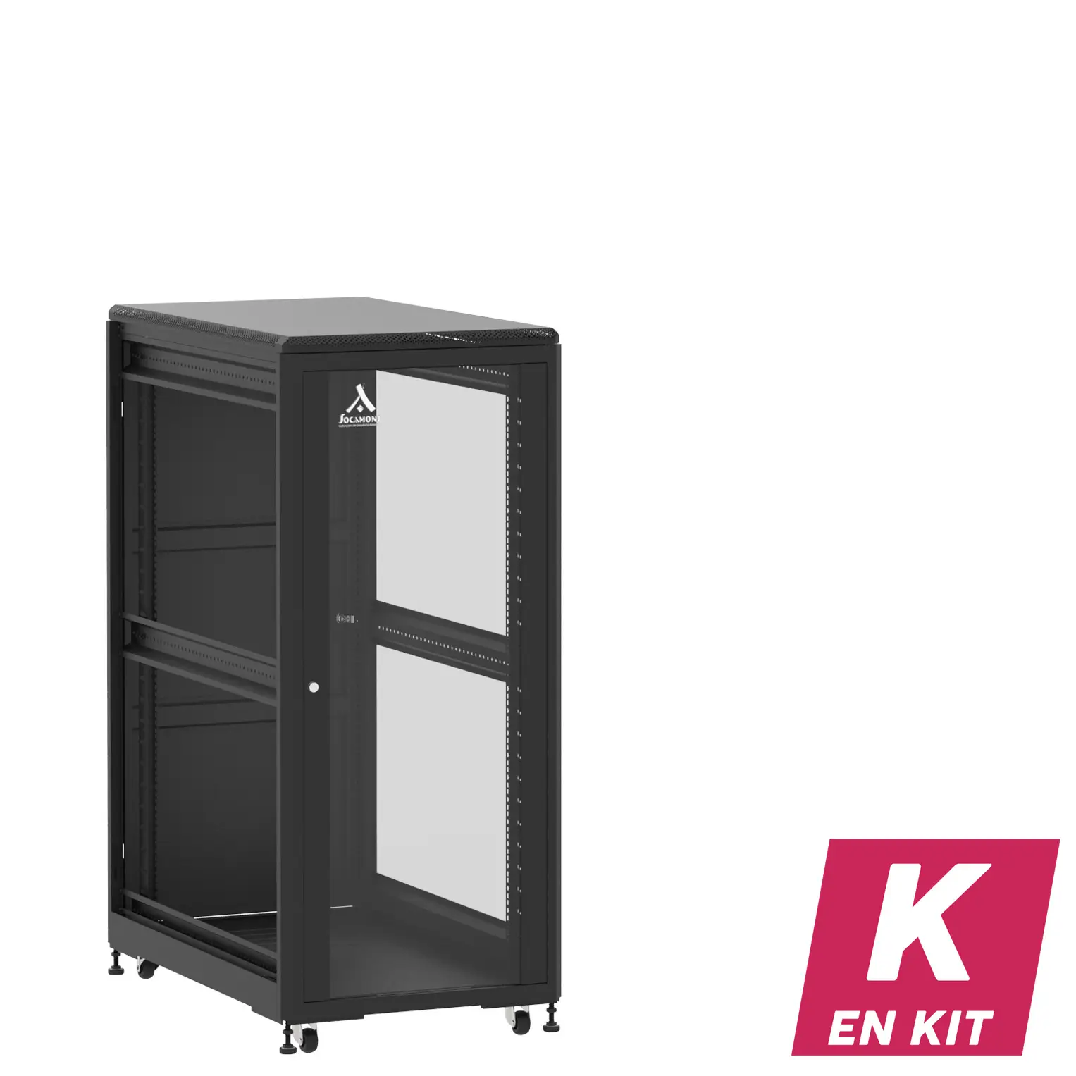 Socamont - Baie serveur Ligne 500 - 19" - 27U - H1407xL600xP1000 - Noir - En Kit - SV/SP/ZL (réf. 527610KSVSPZL)