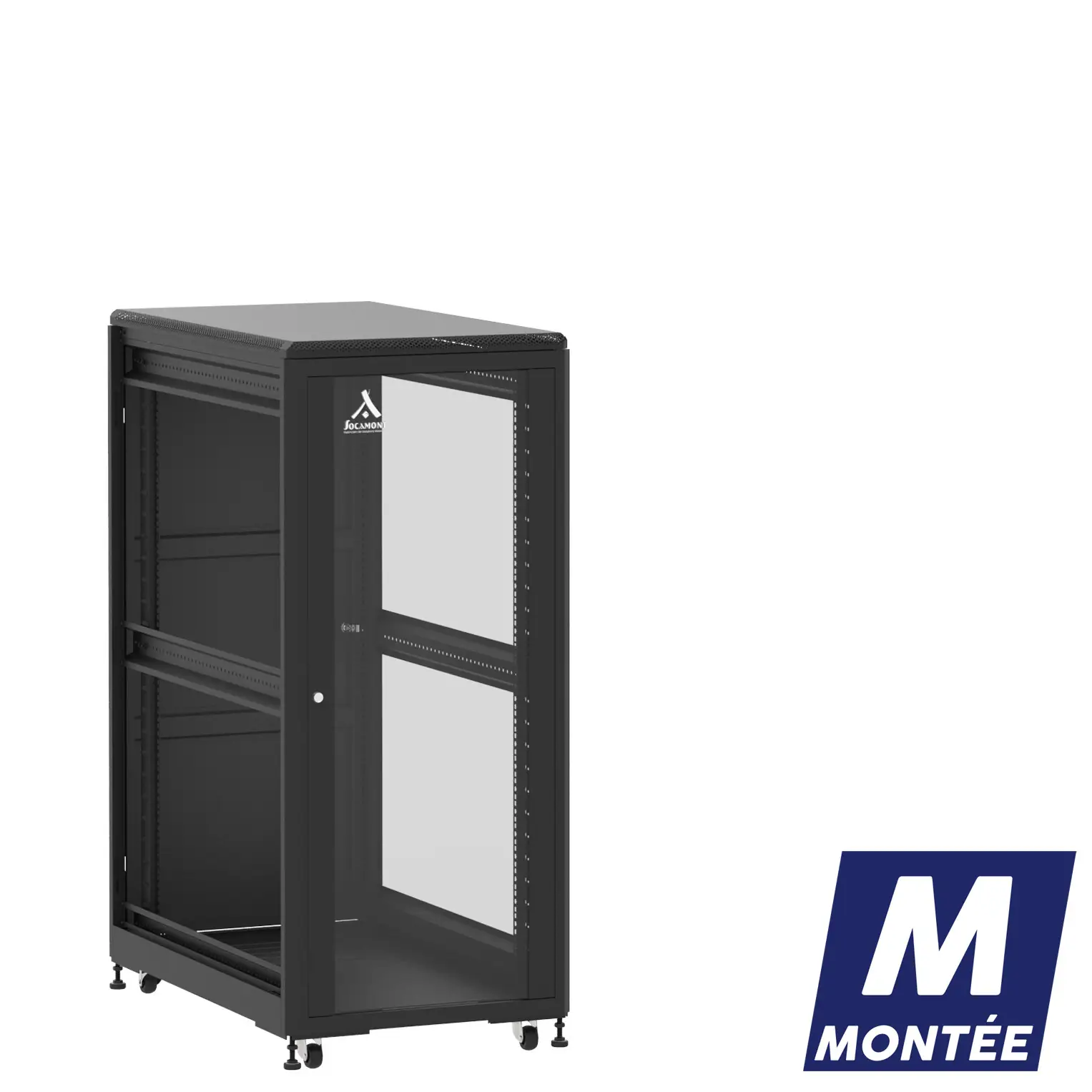 Socamont - Baie serveur Ligne 500 - 19" - 27U - H1407xL600xP1000 - Noir - Monté - SV/SP/ZL (réf. 527610MSVSPZL)