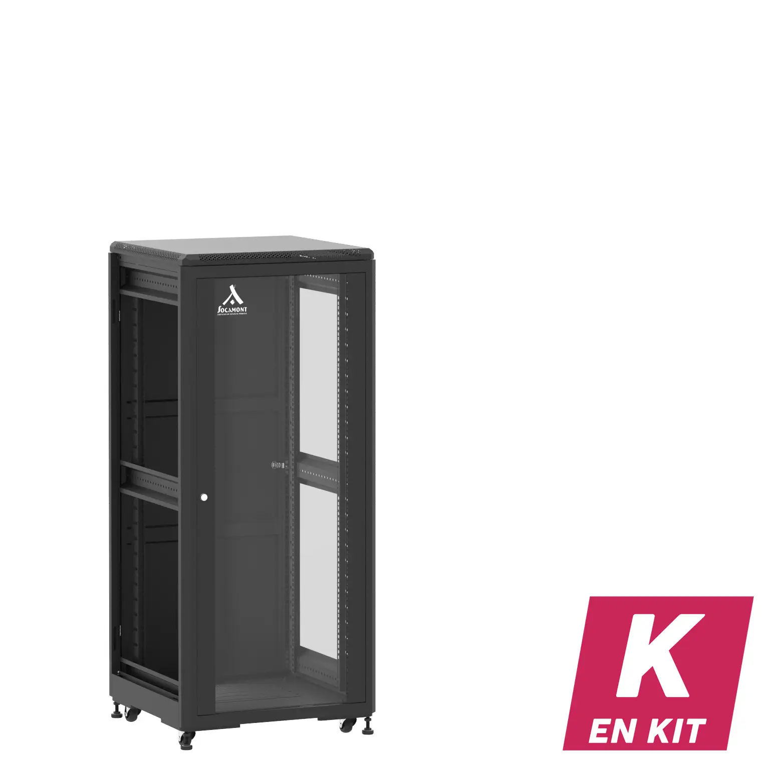 Socamont - Baie serveur Ligne 500 - 19" - 27U - H1407xL600xP600 - Noir - En Kit - SV/SP/ZL (réf. 52766KSVSPZL)
