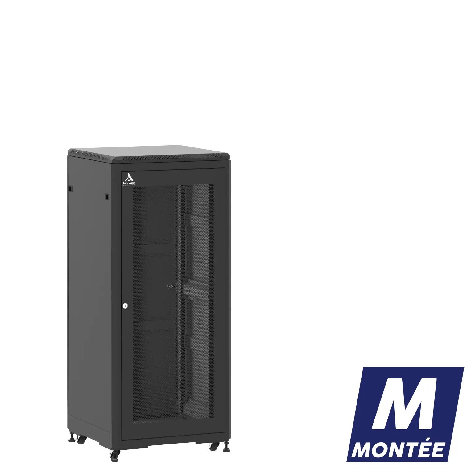 Socamont - Baie serveur Ligne 500 - 19" - 27U - H1407xL600xP600 - Noir - Monté - SA/SP/PL (réf. 52766MSASPPL)