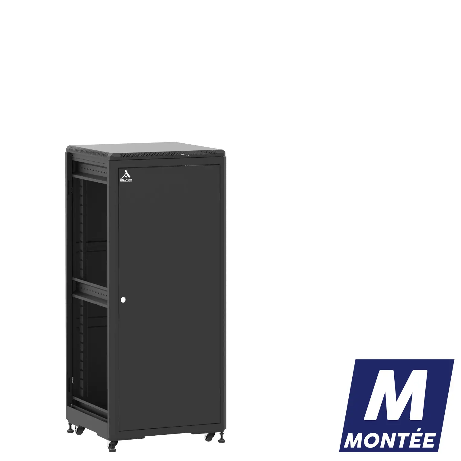 Socamont - Baie serveur Ligne 500 - 19" - 27U - H1407xL600xP600 - Noir - Monté - SP/SP/ZL (réf. 52766MSPSPZL)