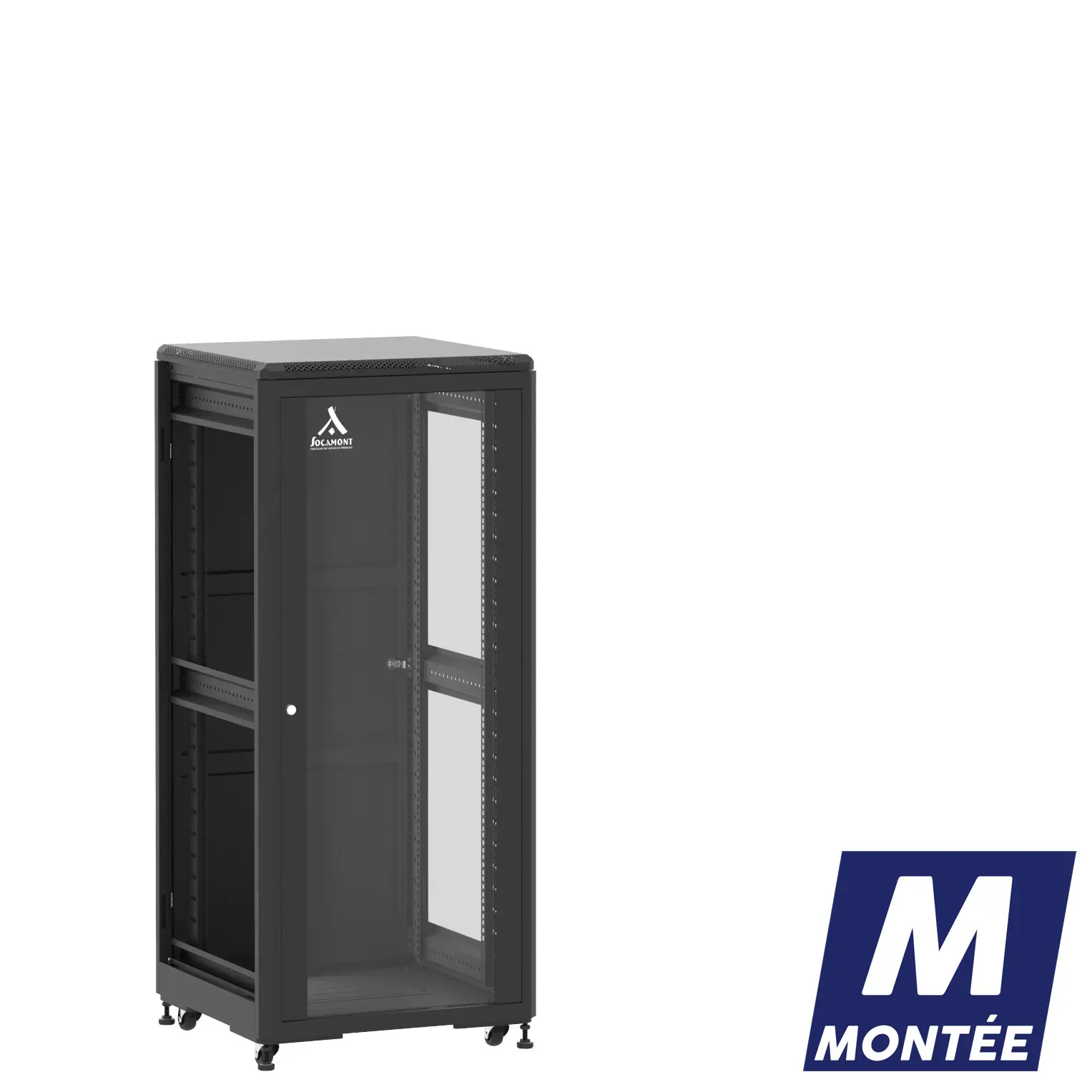 Socamont - Baie serveur Ligne 500 - 19" - 27U - H1407xL600xP600 - Noir - Monté - SV/SP/ZL (réf. 52766MSVSPZL)