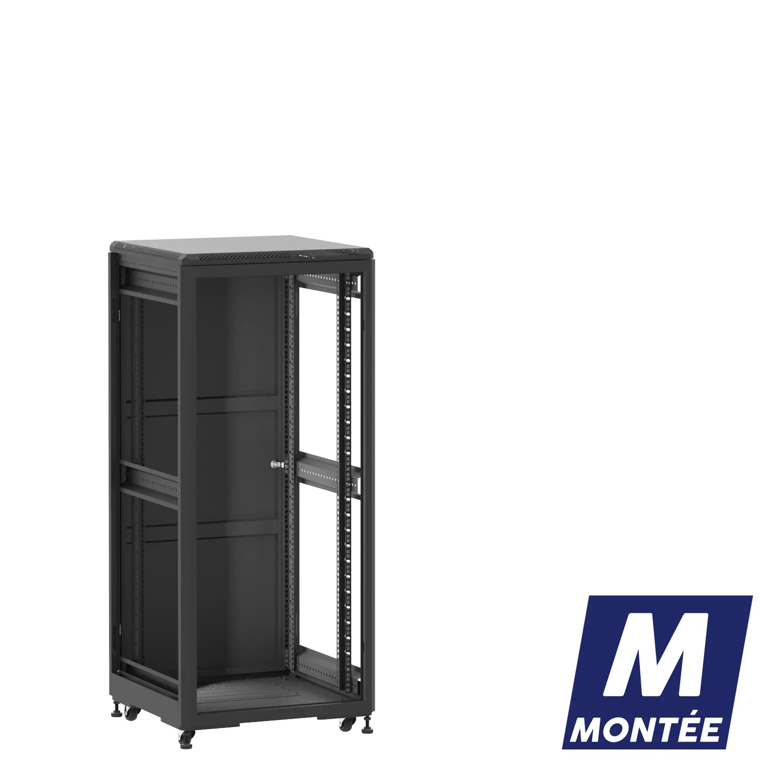 Socamont - Baie serveur Ligne 500 - 19" - 27U - H1407xL600xP600 - Noir - Monté - ZP/SP/ZL (réf. 52766MZPSPZL)
